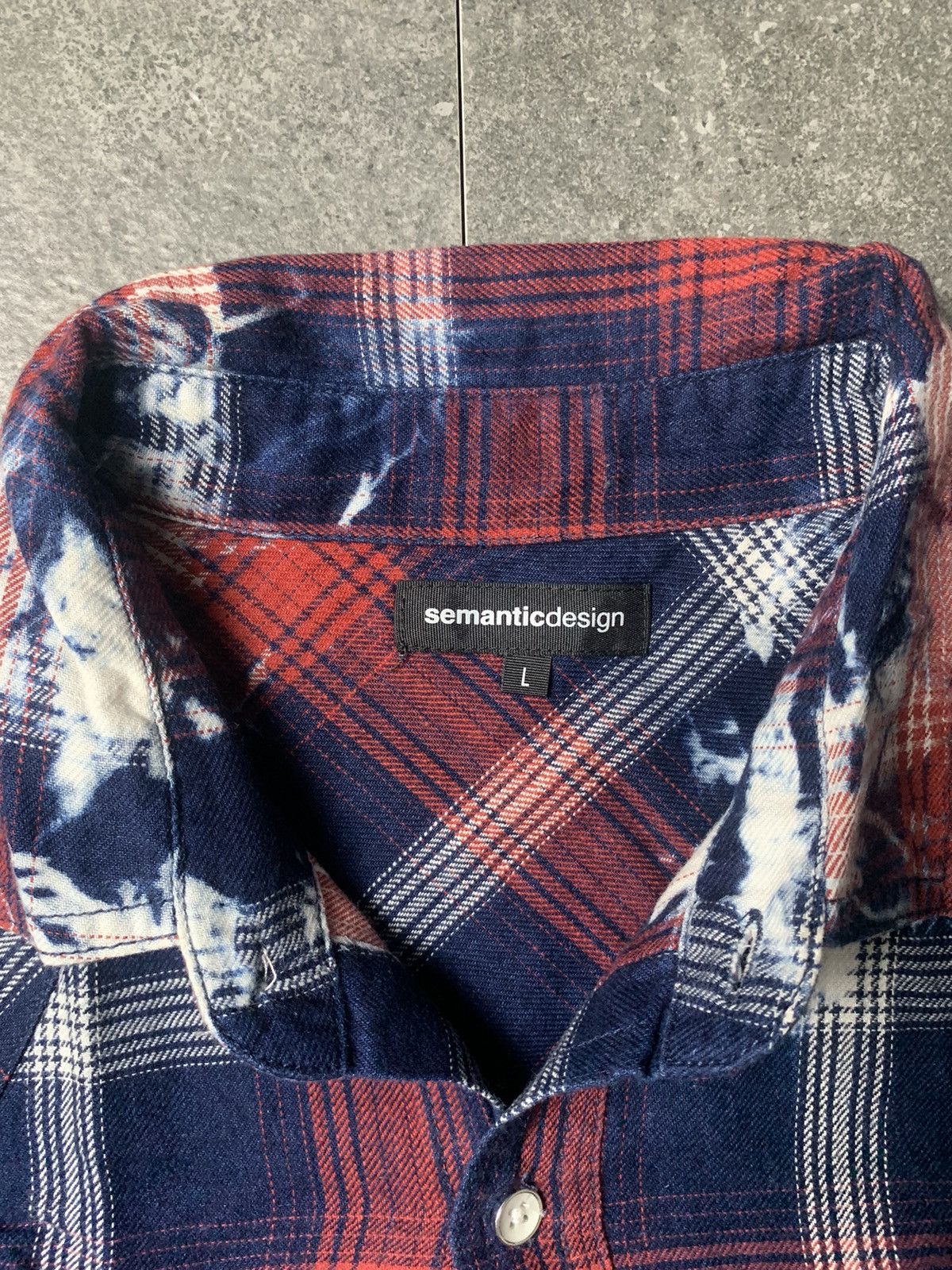 semanticdesign 2000s Semantic Design Bleached Plaid Shirt Size US M / EU 48-50 / 2 - 6 Thumbnail