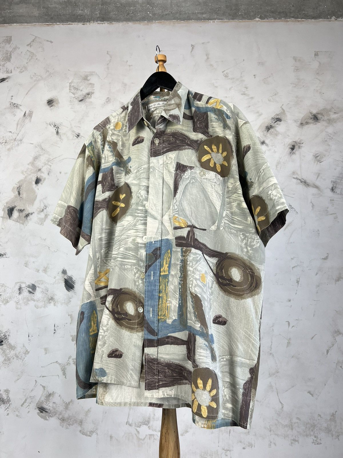 Vintage Vintage Full Print Button Art Shirt Size L - XL Size US XL / EU 56 / 4 - 1 Thumbnail