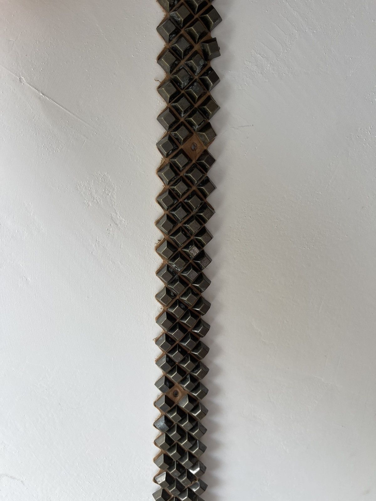 Marithe + Francois Girbaud Marithe Francois Girbaud Pyramid Stud Leather Belt Brown Size ONE SIZE - 8 Thumbnail