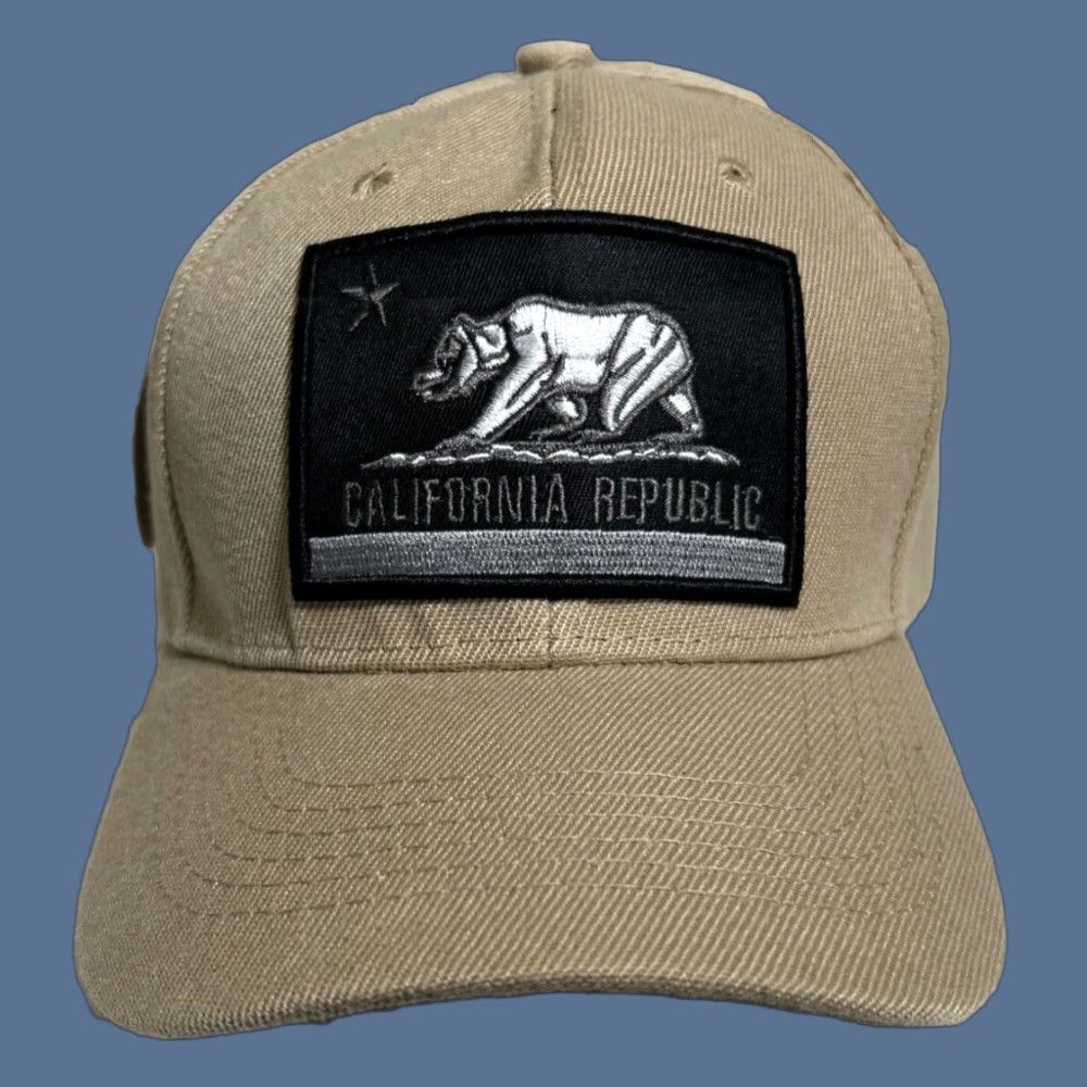 Vintage California Republic Hat Tan Adjustable Cap Baseball Cap Unisex Adults Adjustable Brown Polyester California 90s? Size ONE SIZE - 1 Thumbnail