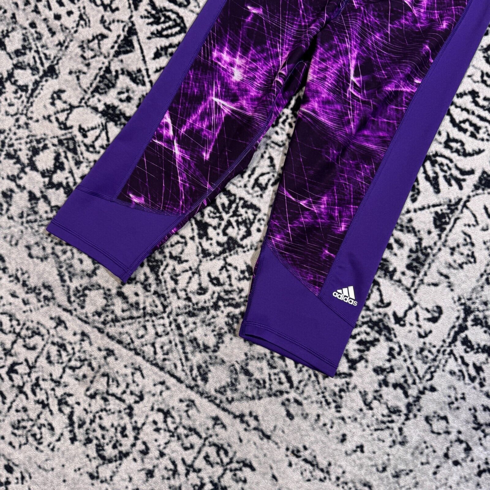 Adidas × Vintage Vintage Adidas Women's Purple Polyester Leggings Size M Y2k Size US 30 / EU 46 - 3 Thumbnail