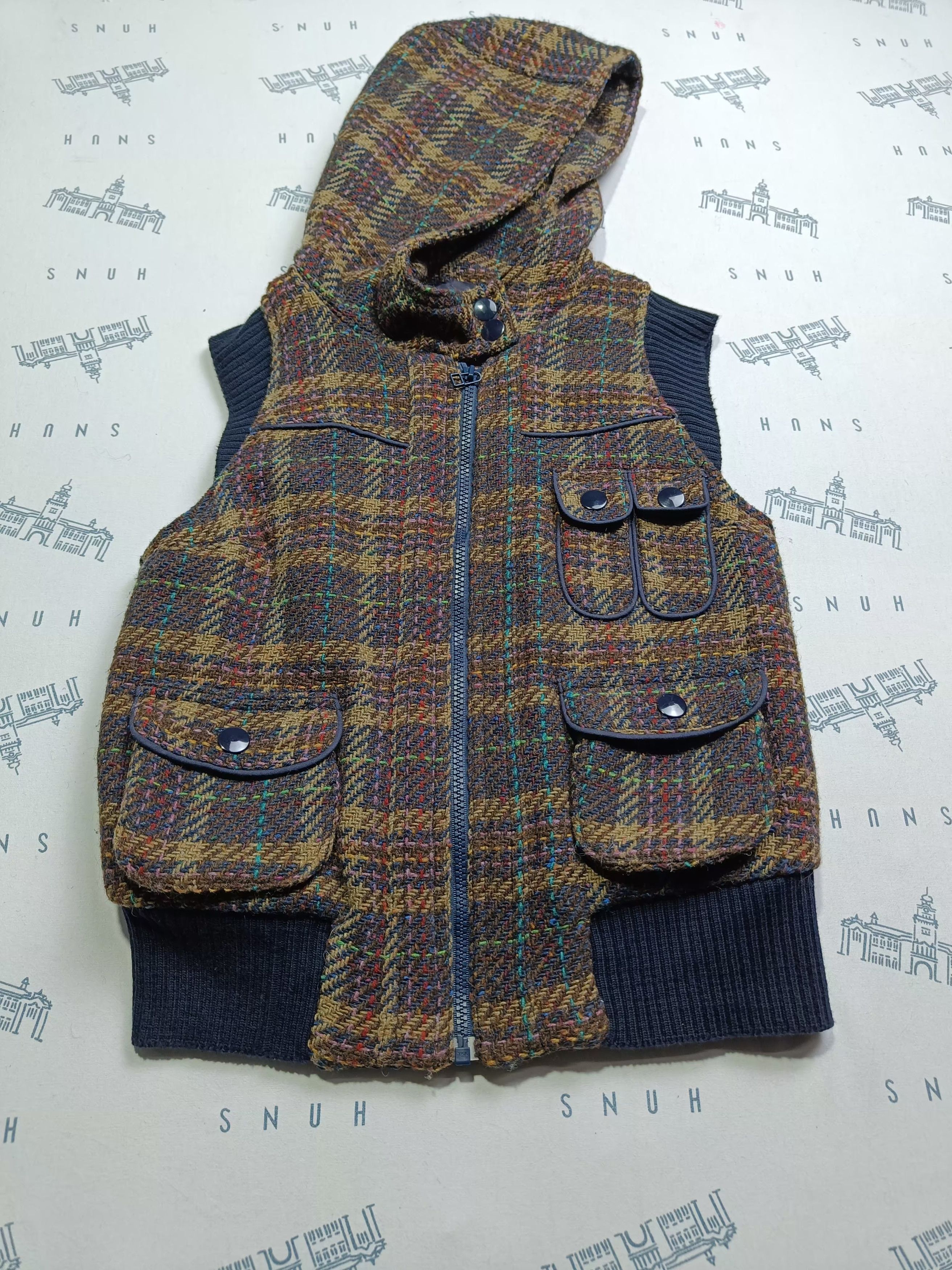 Zara Vintage ZARA Sleeveless Hoodie Coloured Knit Jacket Size US S / EU 44-46 / 1 - 6 Thumbnail