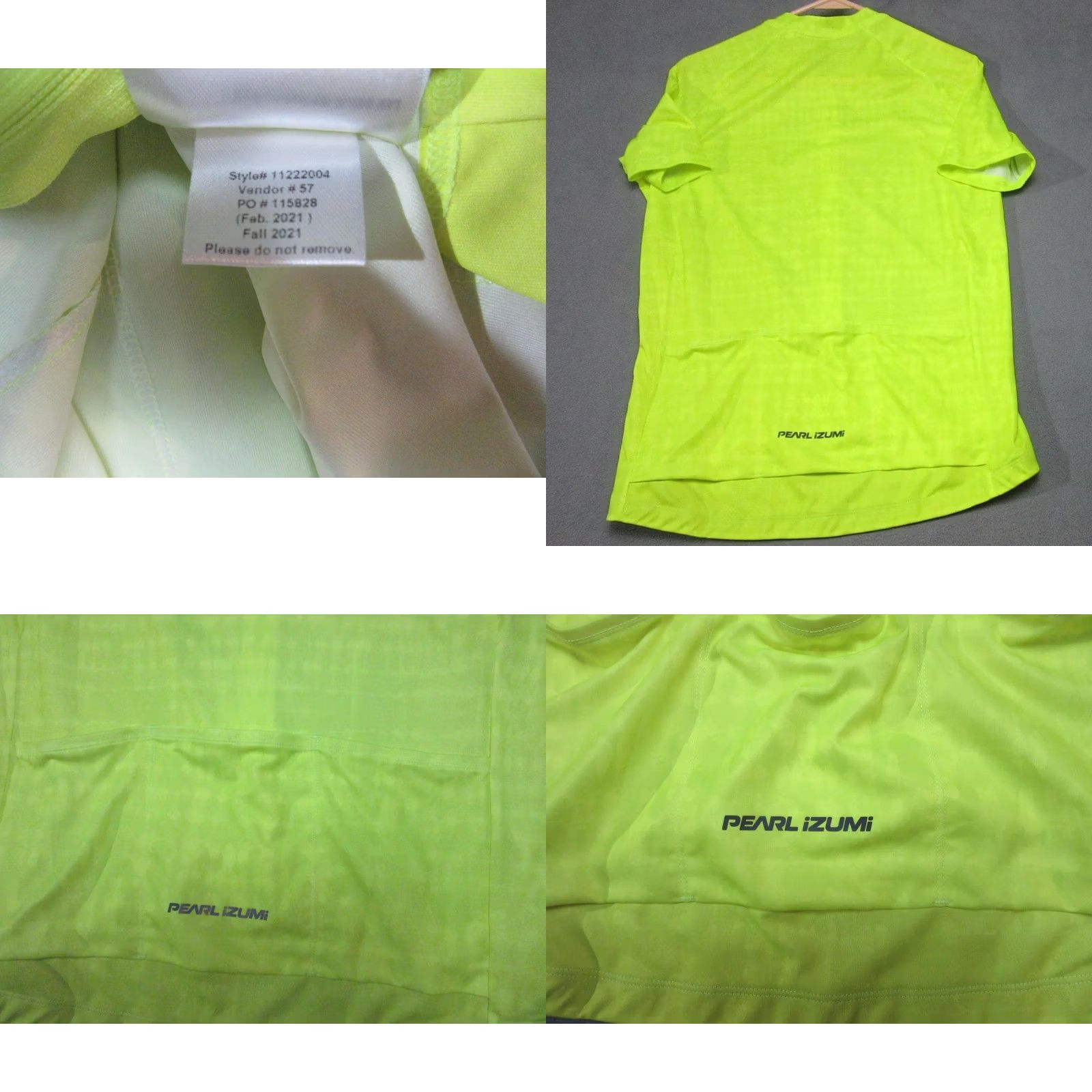PEARL iZUMi Pearl Izumi Womens Shirt XL Yellow Cycling Jersey Full Zip Short Sleeve Top Size XL / US 12-14 / IT 48-50 - 8 Thumbnail