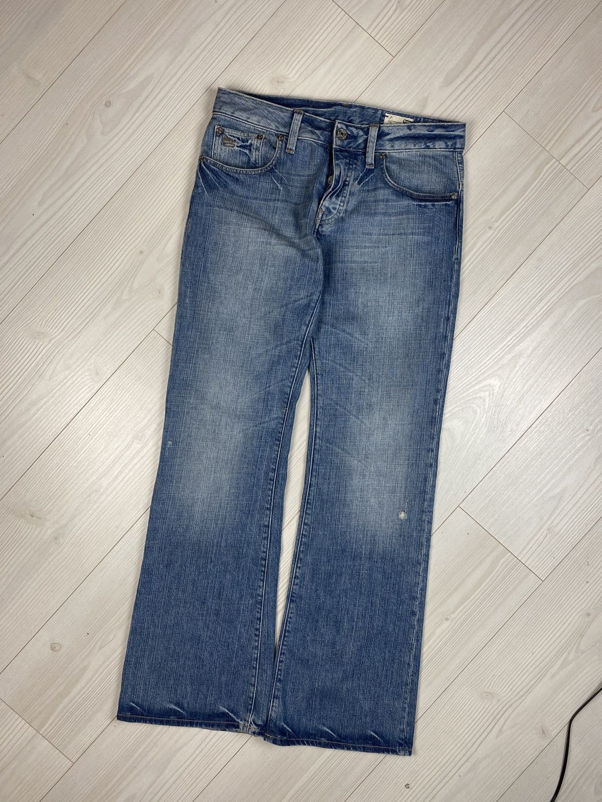 G-Star × Vintage Avant garde flared Gstar raw jeans Historic Glamour style Size 30" / US 8 / IT 44 - 1 Thumbnail