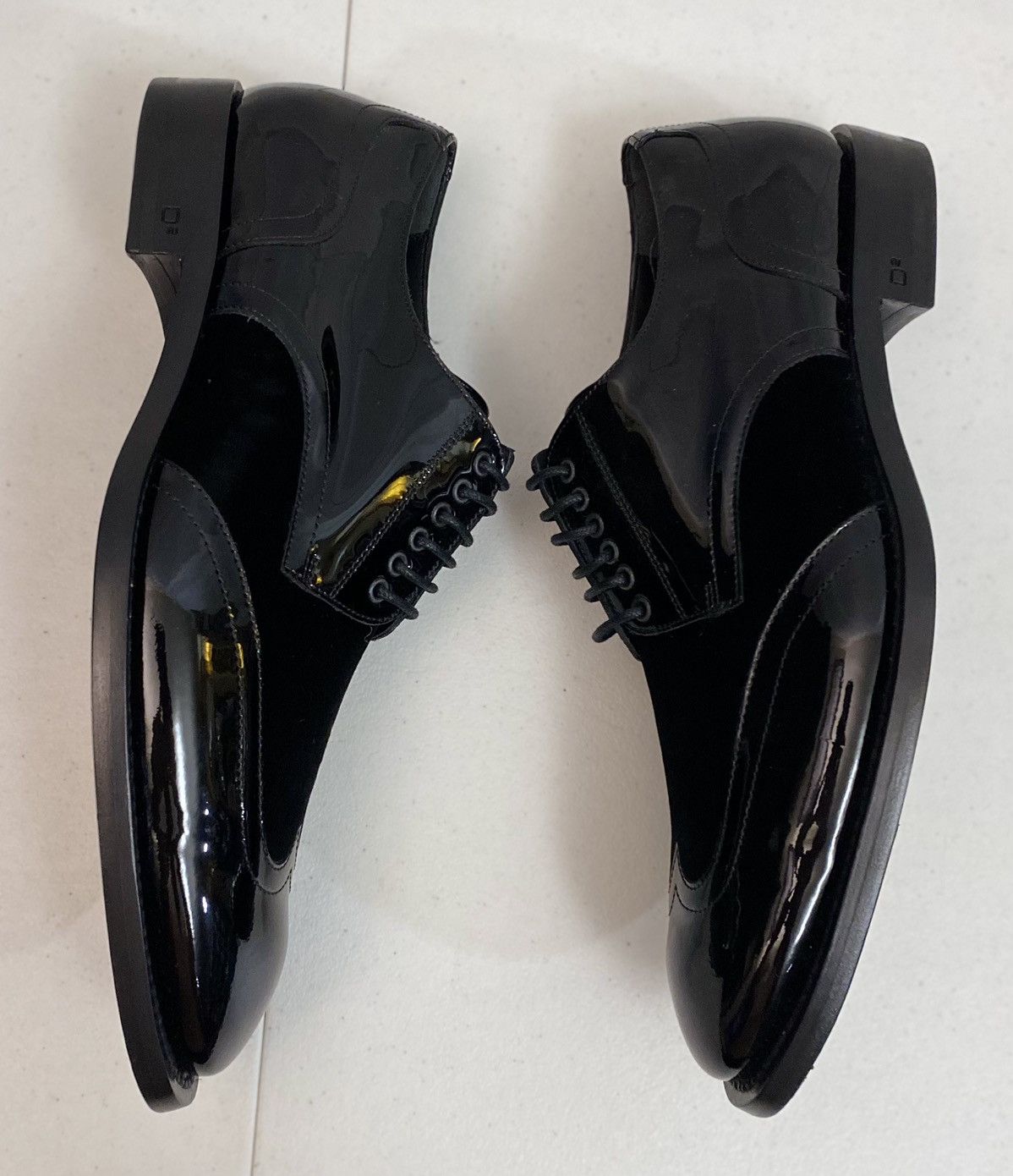 Dsquared2 Dsquared2 🇮🇹 Black Patent/Velvet Handmade Derby 7.5 NEW Size US 7.5 / EU 40-41 - 21 Thumbnail