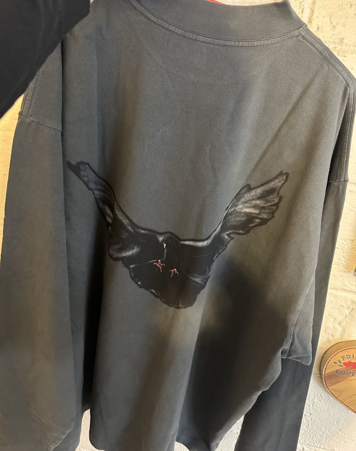 Balenciaga × Gap × Kanye West Yeezy Gap Long Sleeve Dove Tee/ Dark Green XL Size US XL / EU 56 / 4 - 7 Thumbnail