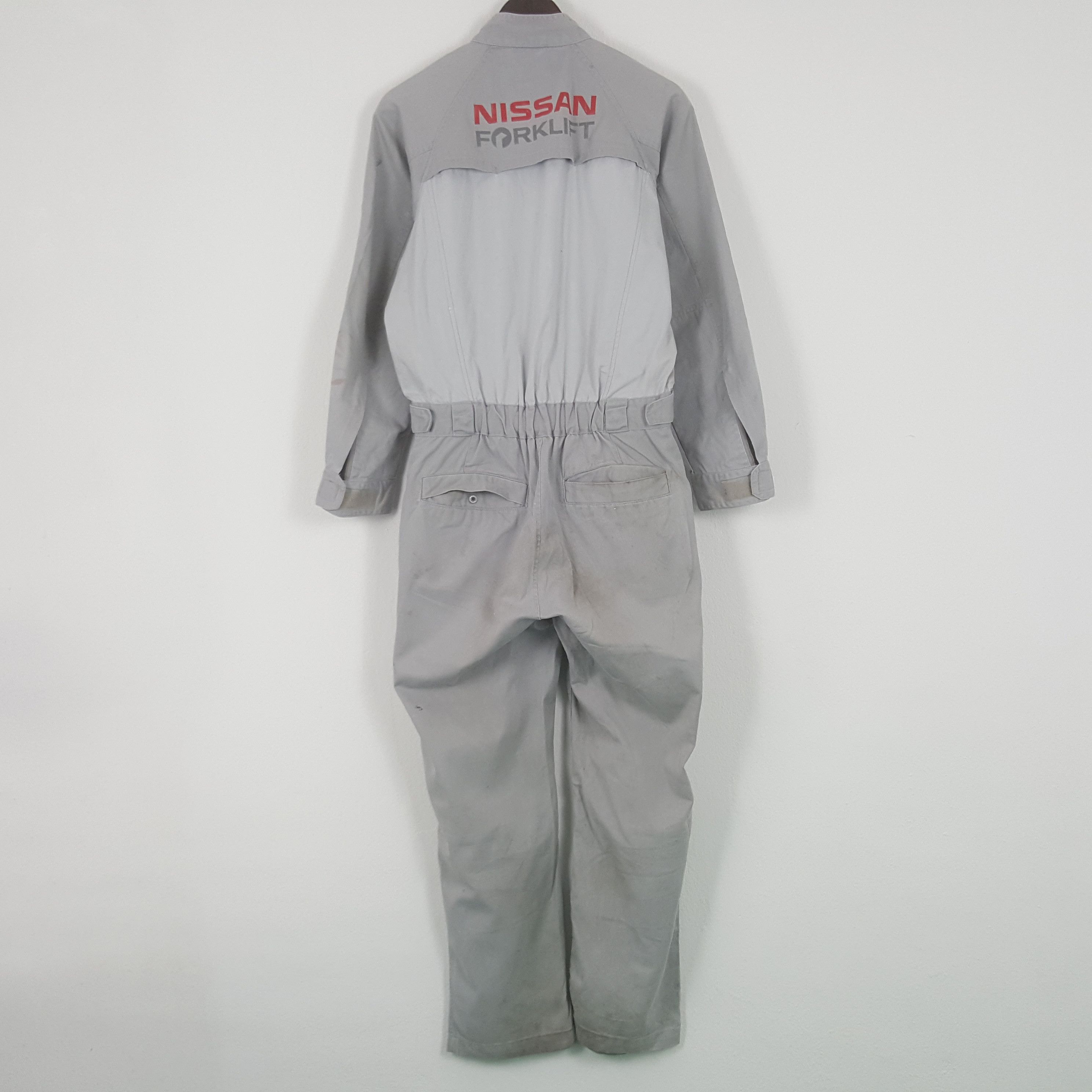 Vintage Nissan Forklift Jumpsuit Coverall Jacket
