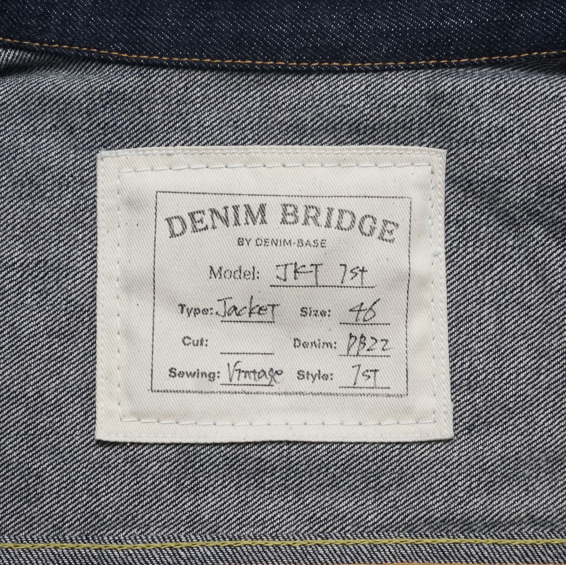 Japanese Brand DENIM BRIDGE Type 1 Jacket - Raw Selvedge - Made in Japan Size US XL / EU 56 / 4 - 7 Thumbnail