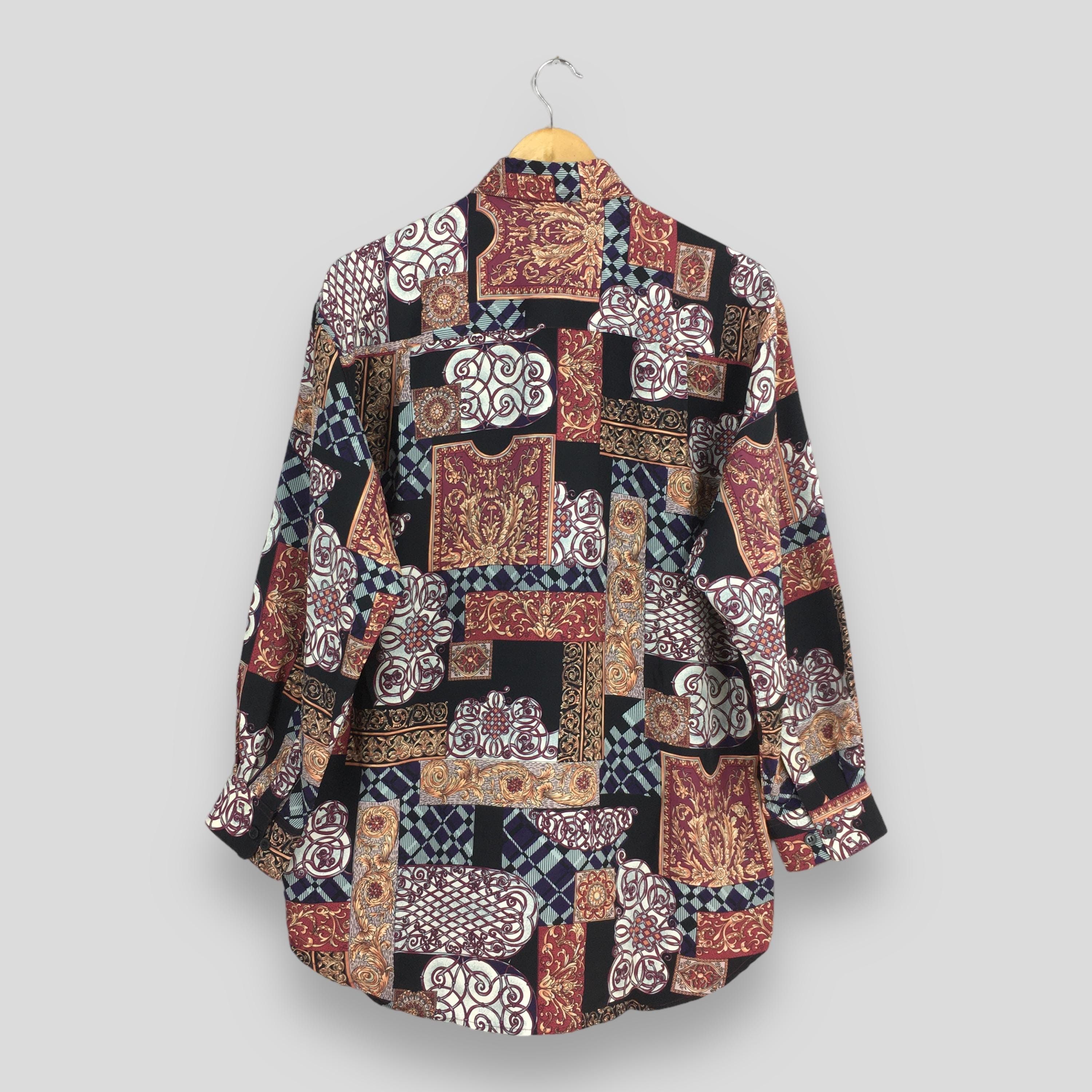 Vintage Vintage 1980s Psychedelic Pattern Art Shirt Medium Size US M / EU 48-50 / 2 - 7 Thumbnail