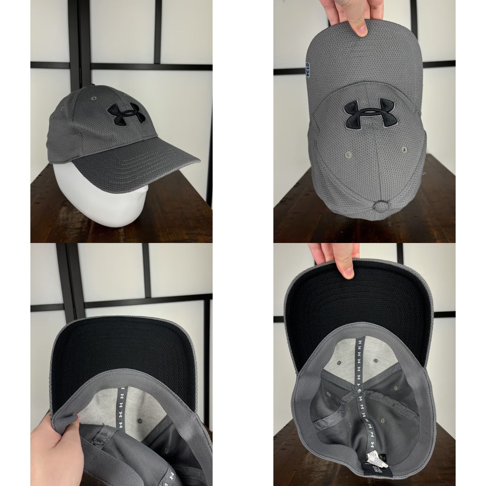 Under Armour Under Armour Hat Cap Fitted XL Gray Polyester Outdoors Camp Hike Men Baseball Cap Adult Black Outdoor Sports Casual Travel Size ONE SIZE - 8 Thumbnail