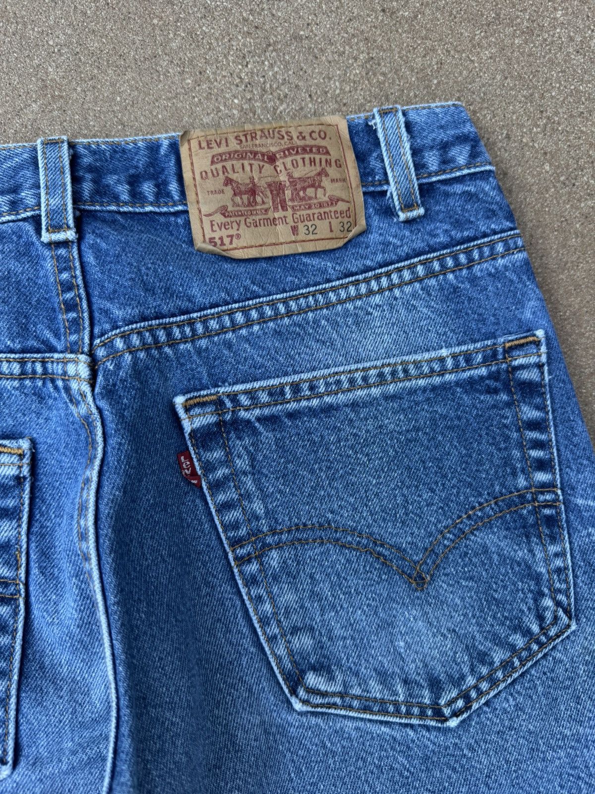 Levi's Vtg 90’s Levi’s 517 Red Tab Bootcut Flare Denim Jeans 30x30 Size US 30 / EU 46 - 8 Thumbnail