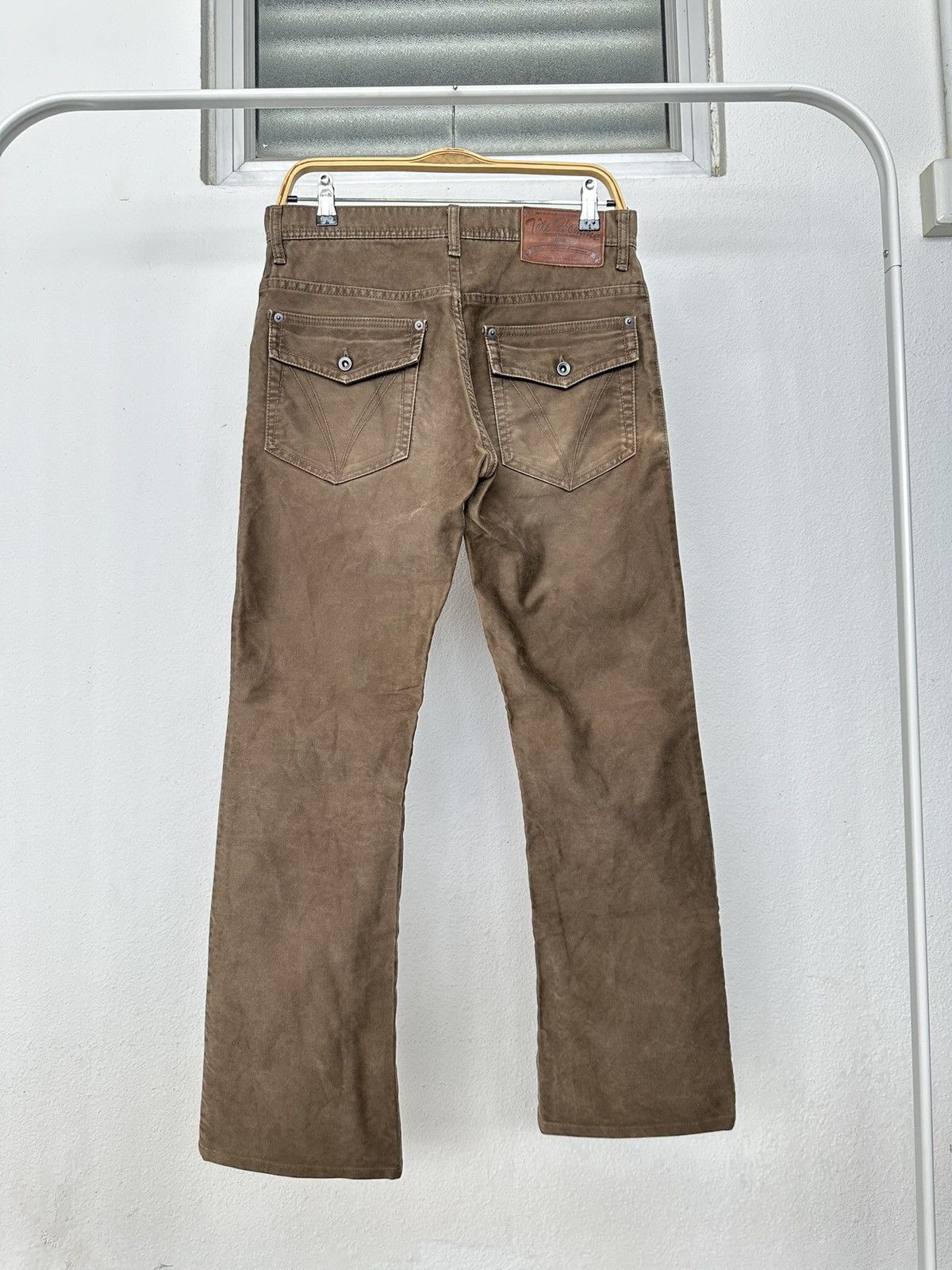 Tete Homme 00's Tete Homme moleskin mudwash khakis flared pant Size US 31 - 10 Thumbnail