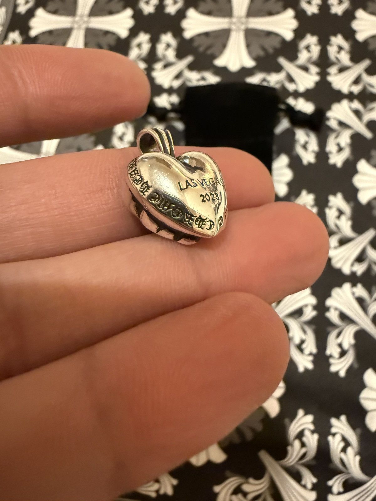 Chrome Hearts Chrome Heart. Silver Heart Pendant❤️ 💯Authentic Size ONE SIZE - 6 Thumbnail