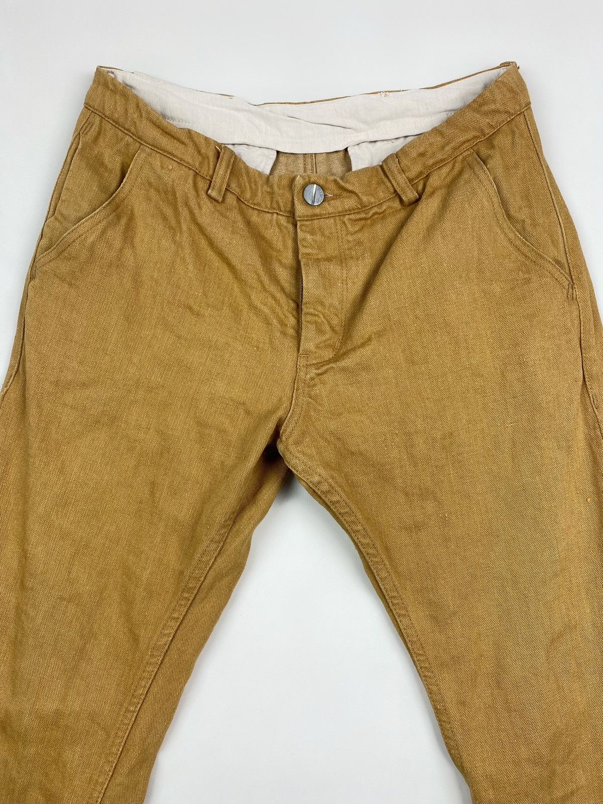 Freitag Freitag E550-33 Male Ochre Linen Work Pants Size US 30 / EU 46 - 2 Thumbnail