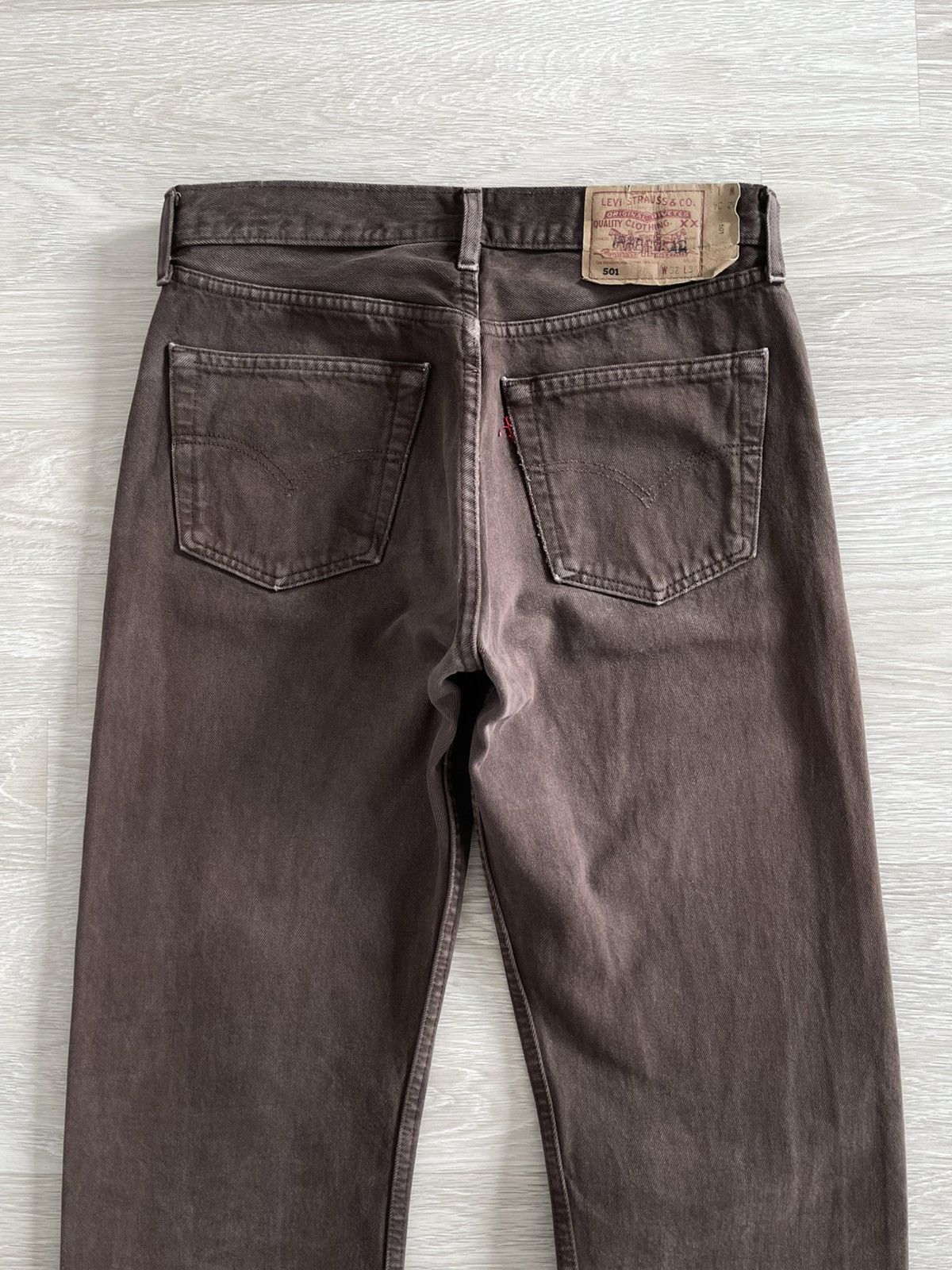 Levi's 90's Vintage Levi's 501 Faded Brown Rare Denim Jeans 32x30 Size US 32 / EU 48 - 12 Thumbnail
