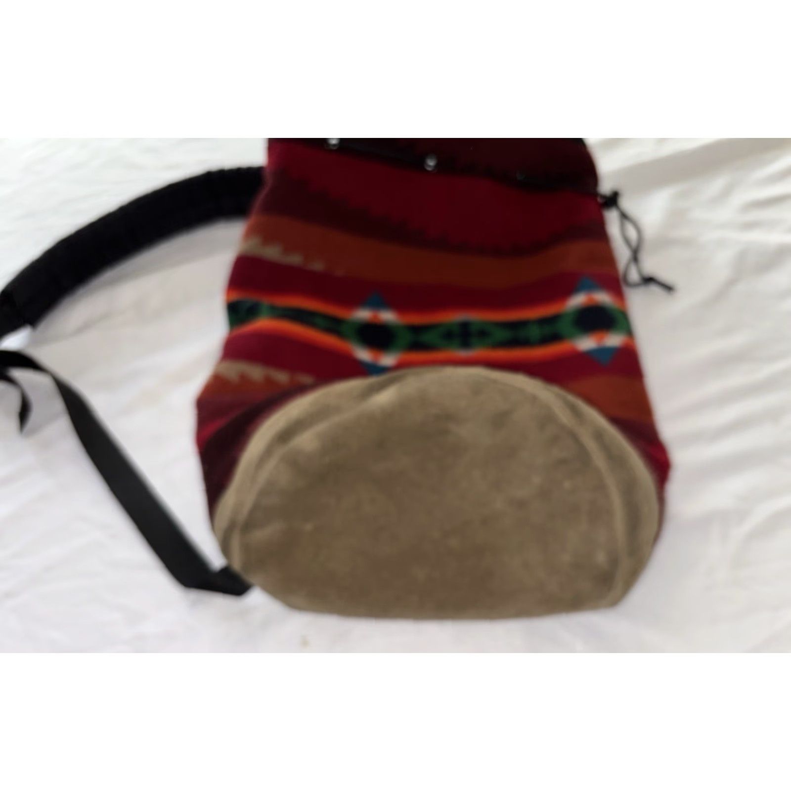 VINTAGE Pendleton Southwestern Wool Leather 18\