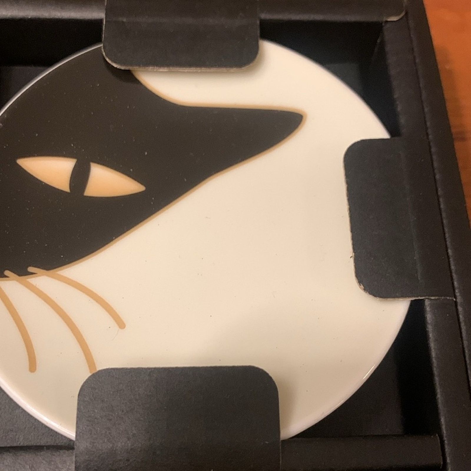 Vintage BNIB MIYA JAPAN SET/4 3.5” CAT EYES PLATES PORCELAIN CERAMIC Size ONE SIZE - 4 Thumbnail