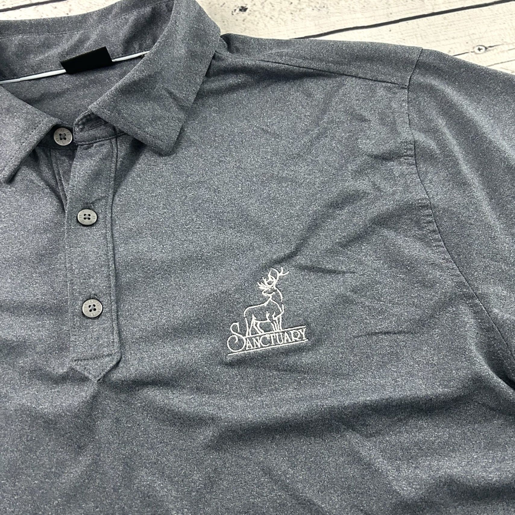 Footjoy FootJoy The Sanctuary Short Sleeve Golf Polo Shirt Men's Large Blue Shirt Size US L / EU 52-54 / 3 - 2 Thumbnail