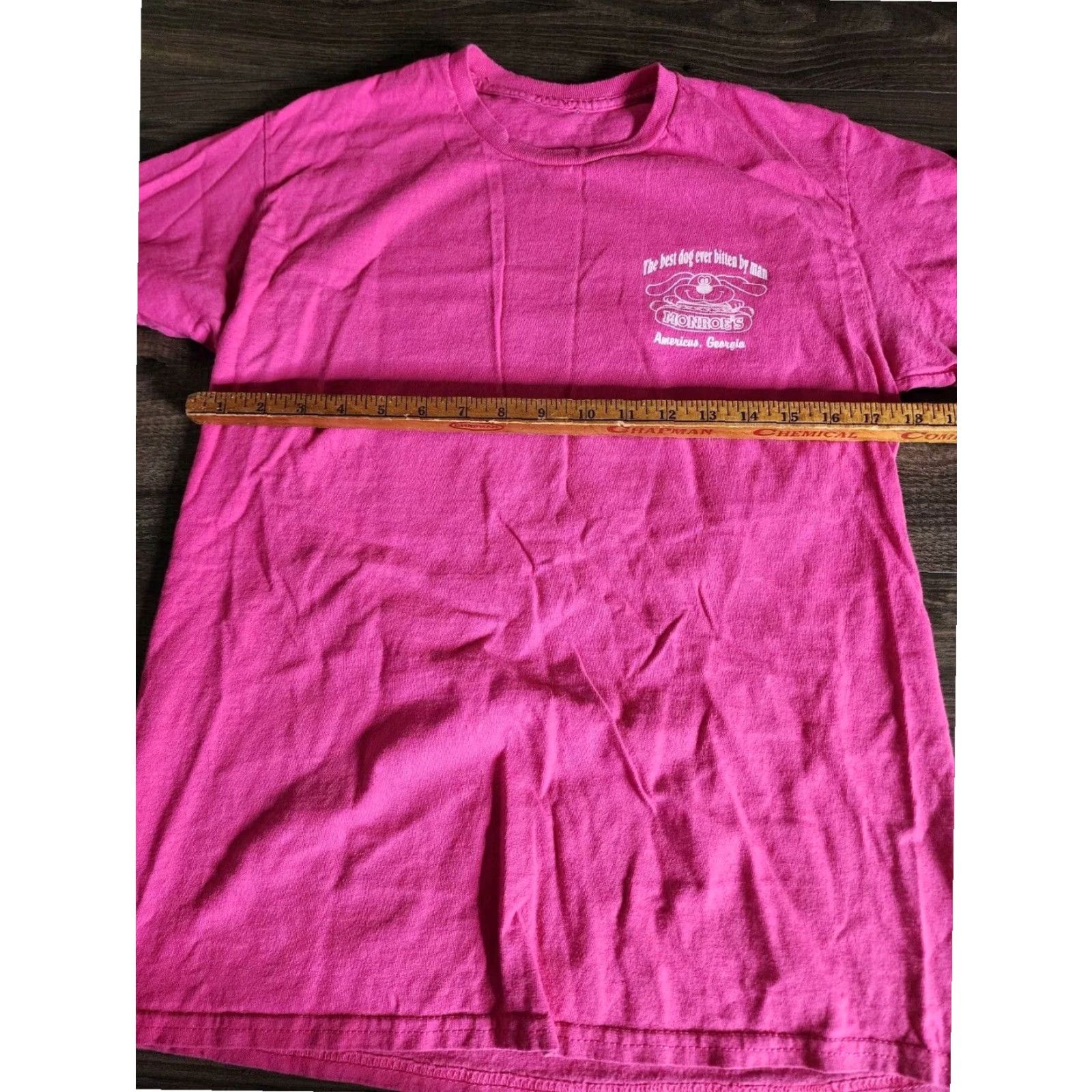 Gildan Pink Monroe's Original Famous HOT DOG Graphic Tee Adult Small Unisex Funny T Shirt Size US S / EU 44-46 / 1 - 2 Thumbnail