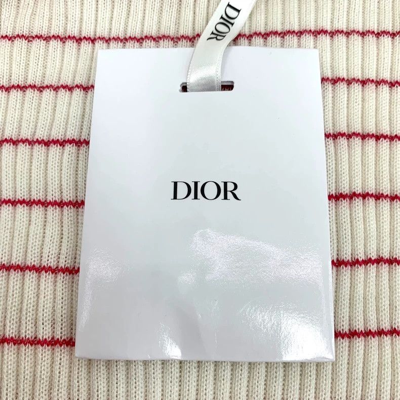 Dior Dior Color block striped bee embroidered cashmere short-sl Size S / US 4 / IT 40 - 9 Thumbnail