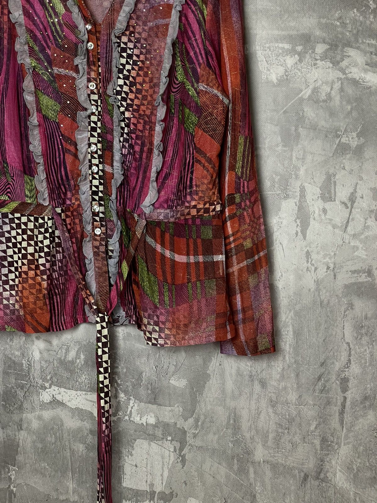 Affliction × Hysteric Glamour Y2K Archival jpg overprint patchwork japan style shirt Size M / US 6-8 / IT 42-44 - 4 Thumbnail