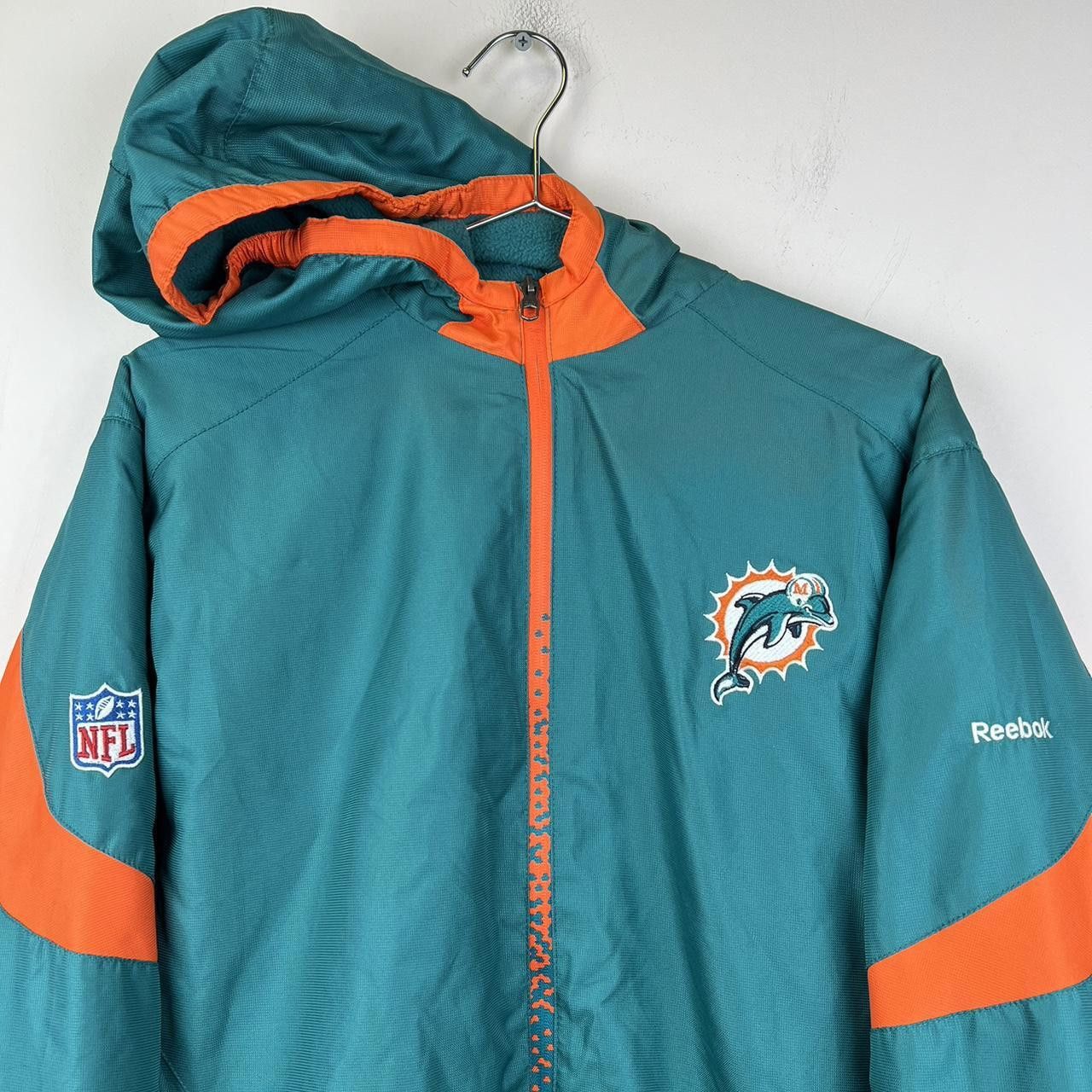 Reebok Reebok Miami Dolphins NFL Jacket Womens Size L Size XL / US 12-14 / IT 48-50 - 2 Thumbnail