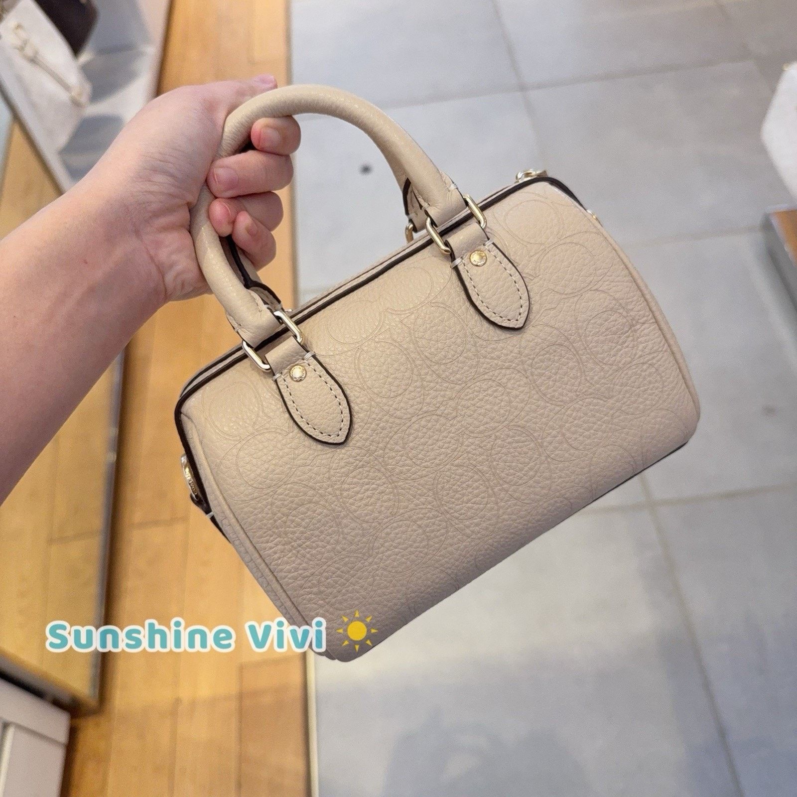 Coach NWT Coach Mini Rowan Crossbody Bag CCF28 pebbled leather Oat Size ONE SIZE - 4 Thumbnail