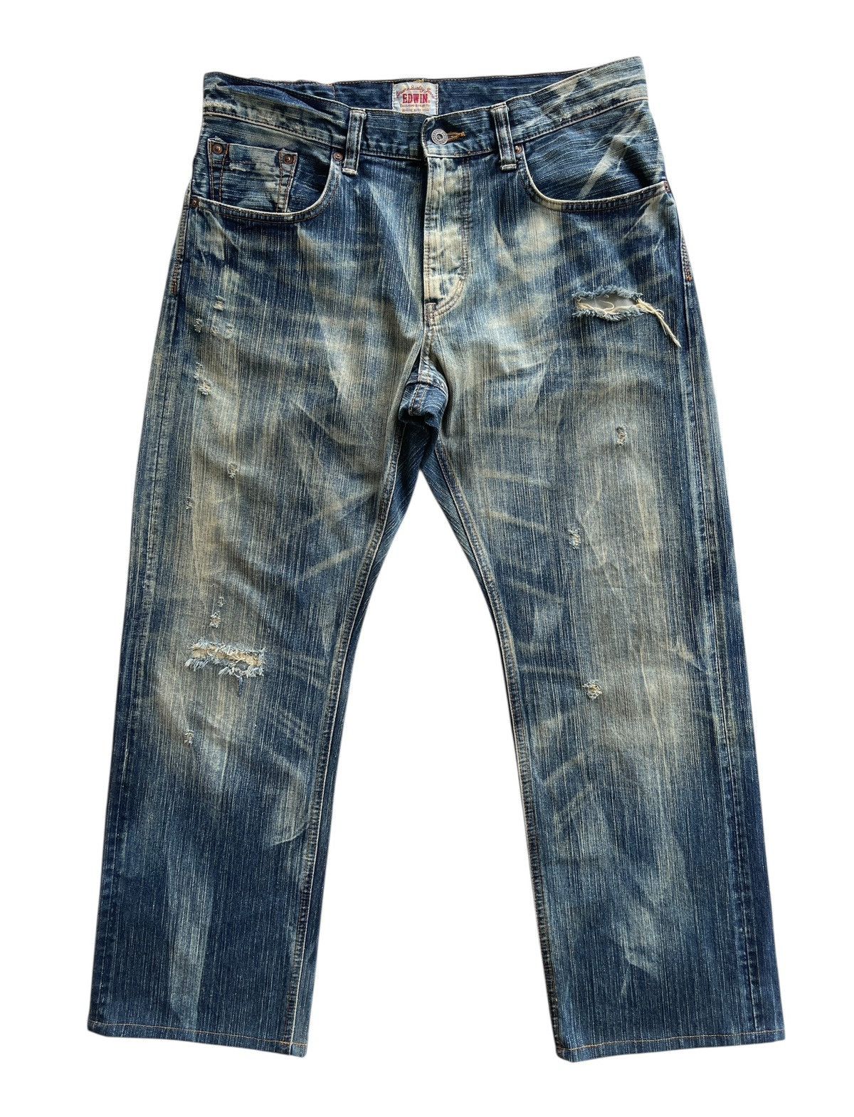 Vintage Vintage Edwin Distressed Rusty Denim Size US 34 / EU 50 - 2 Thumbnail