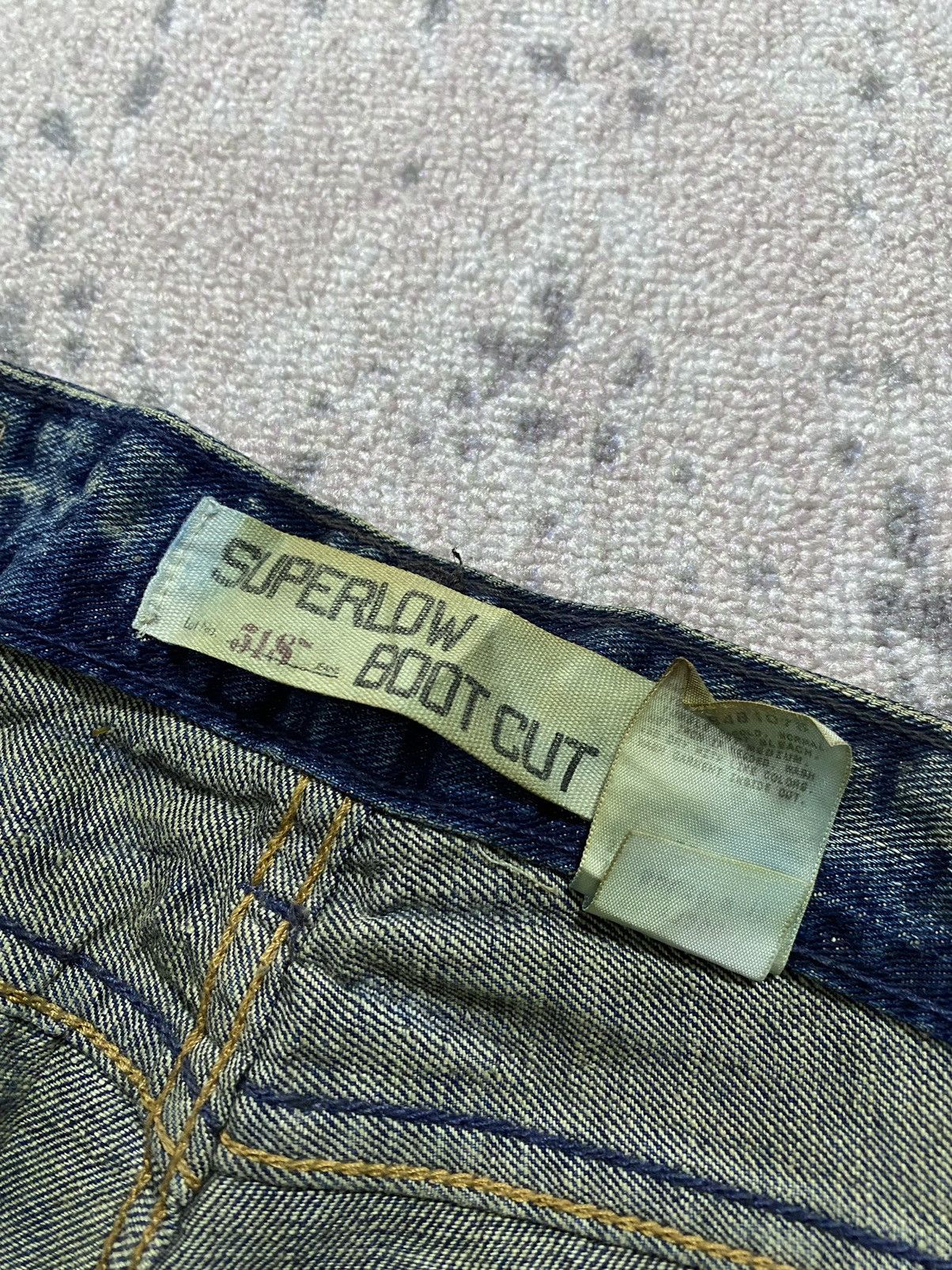 Levi's Levis 518 Superlow Boot Cut Distressed Jeans Size US 29 - 7 Thumbnail