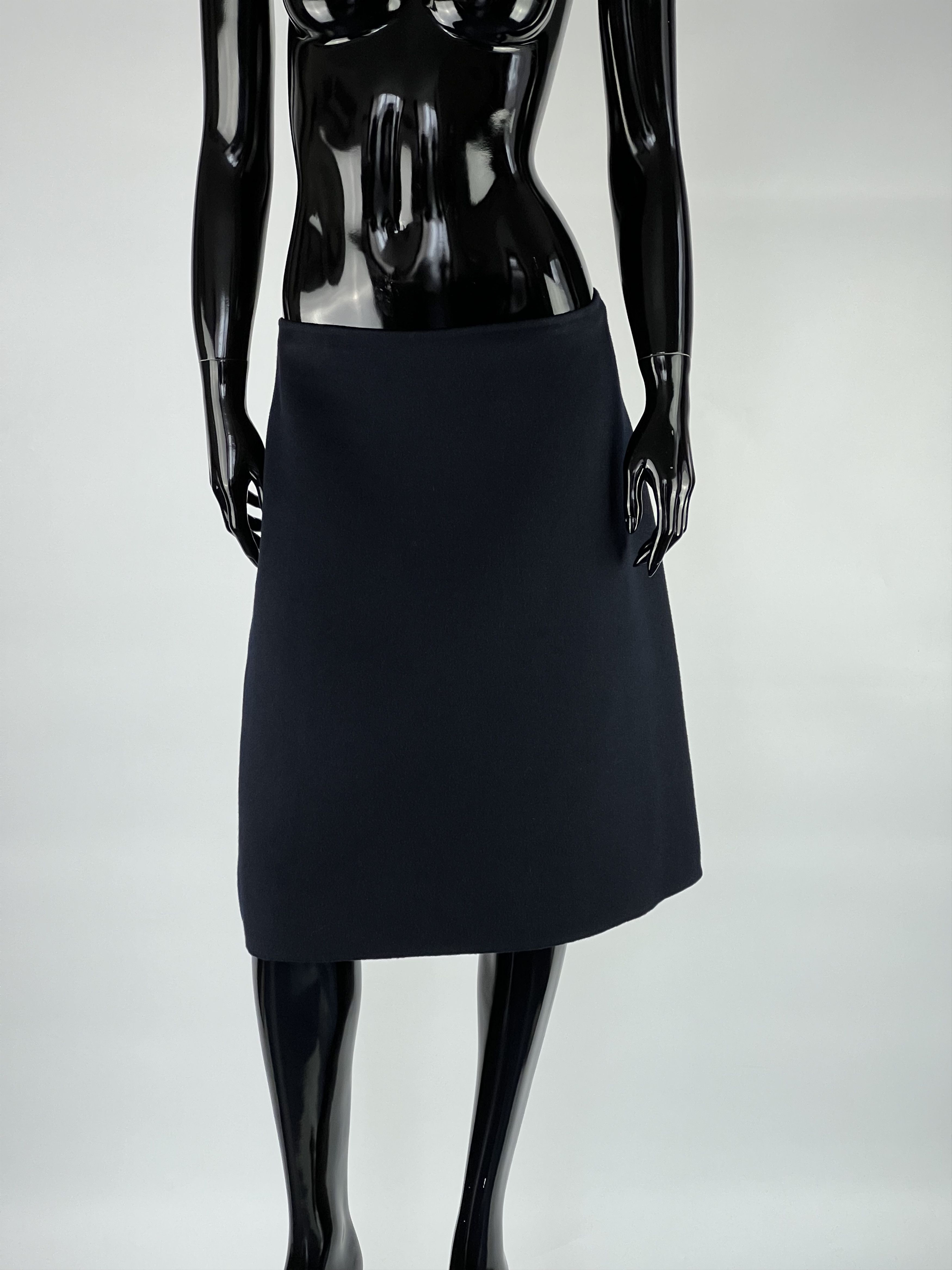 S Max Mara Wool Angora Knee Lenght Skirt Silk Lined US10