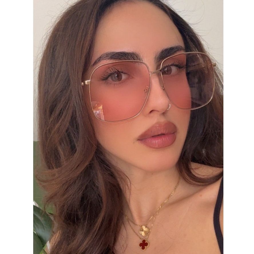 Gucci NEW Gucci GG0394S Gold Pink Lens Sunglasses RARE Size ONE SIZE - 2 Thumbnail