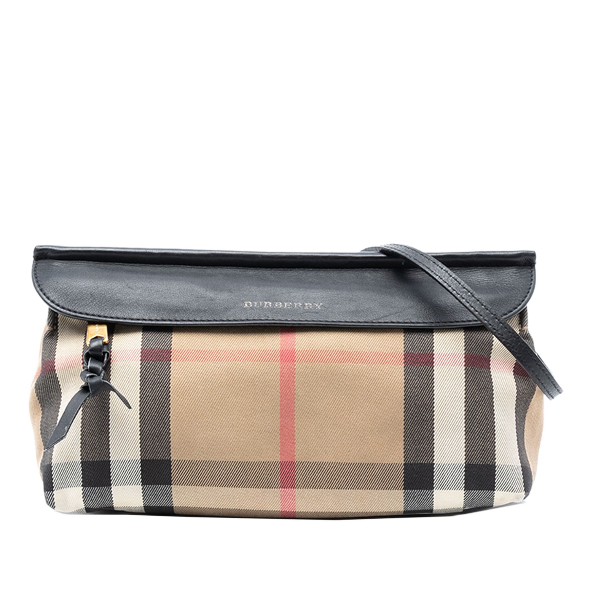 Burberry Burberry House Check Canvas and Leather Crossbody Size ONE SIZE - 1 Thumbnail