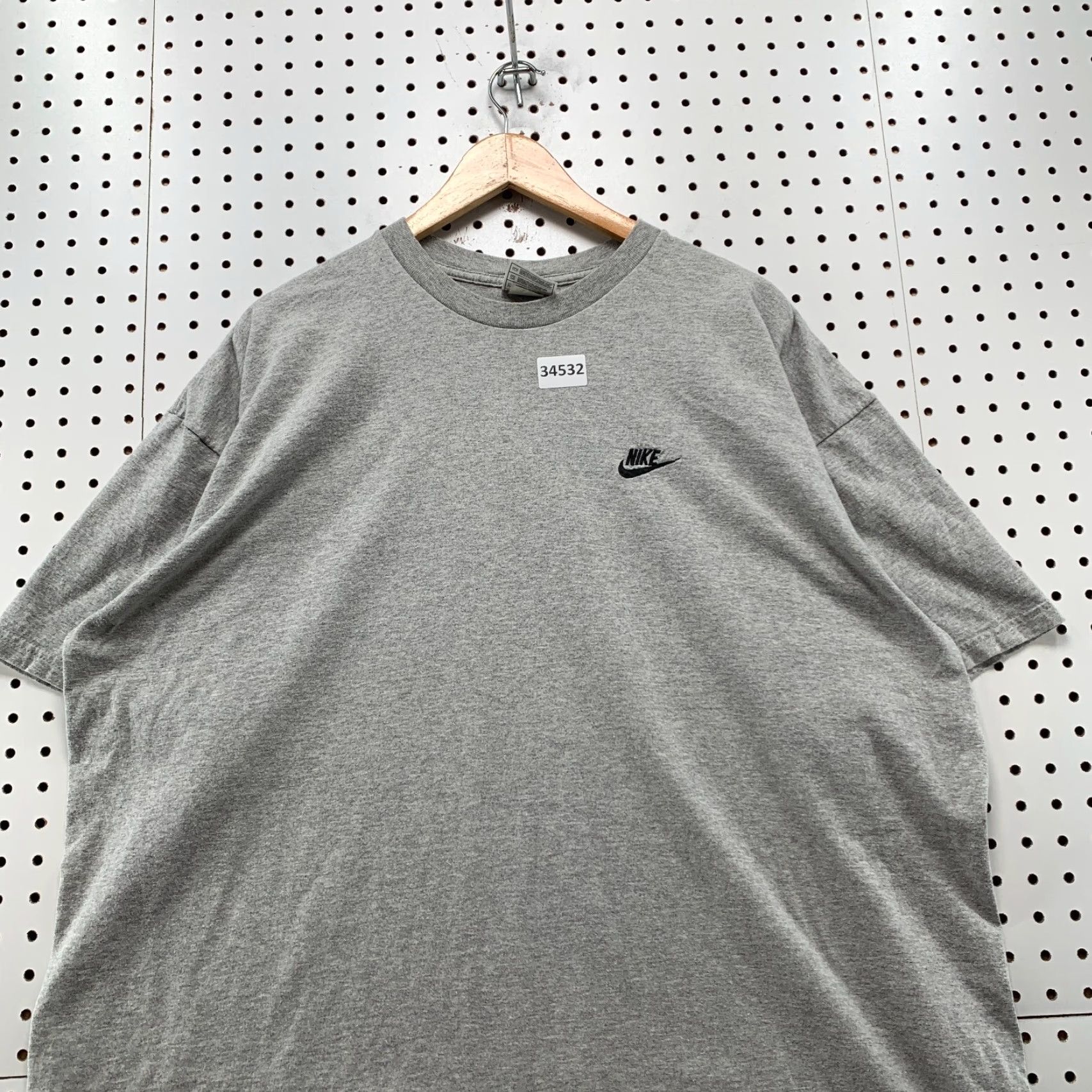 Nike Vintage 90s Nike Shirt Mens 2XL Gray Spell Out Swoosh Made USA 26.5x30 Size US XXL / EU 58 / 5 - 5 Thumbnail
