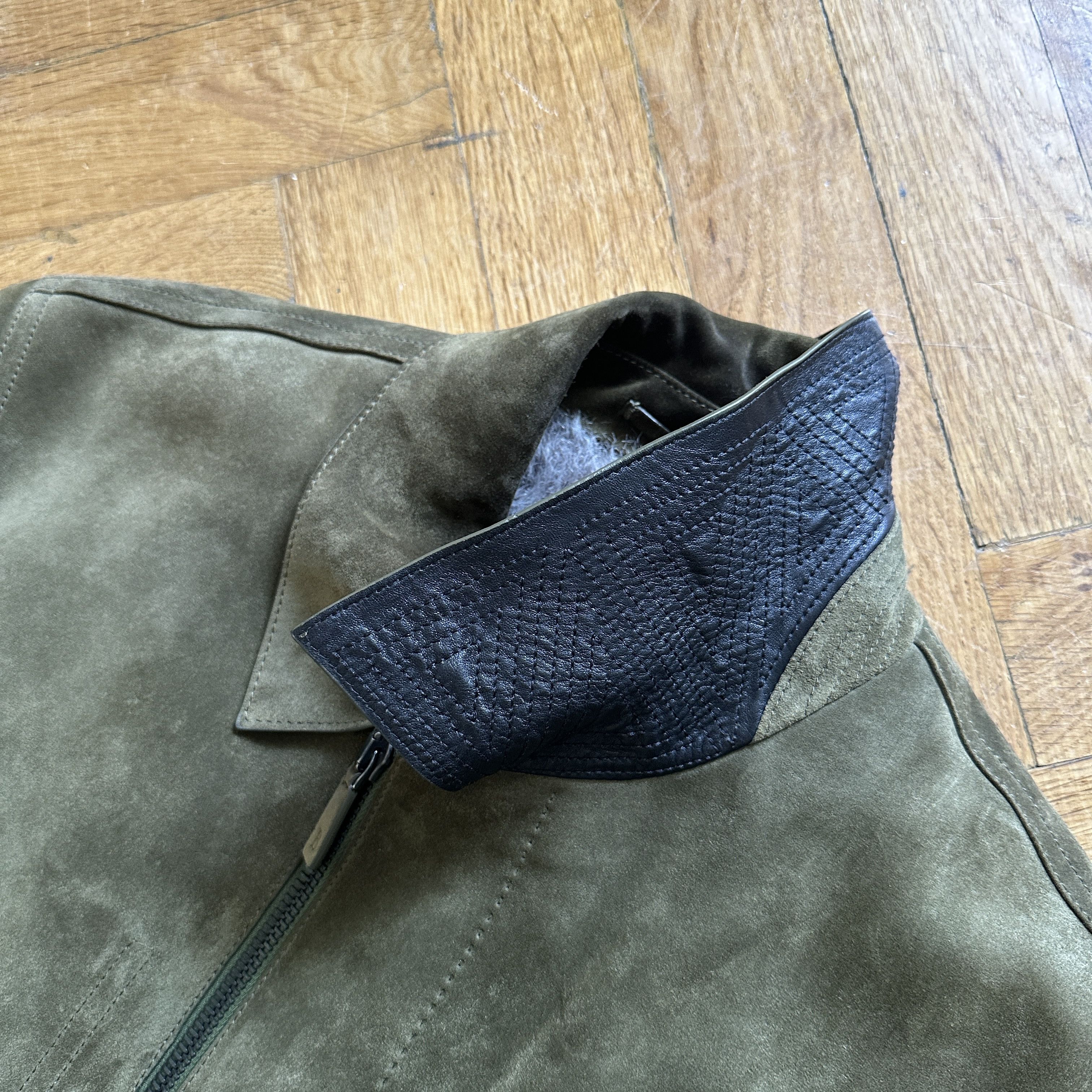 Berluti FW18 Khaki Suede Jacket with Removable Fur Vest Size US S / EU 44-46 / 1 - 6 Thumbnail