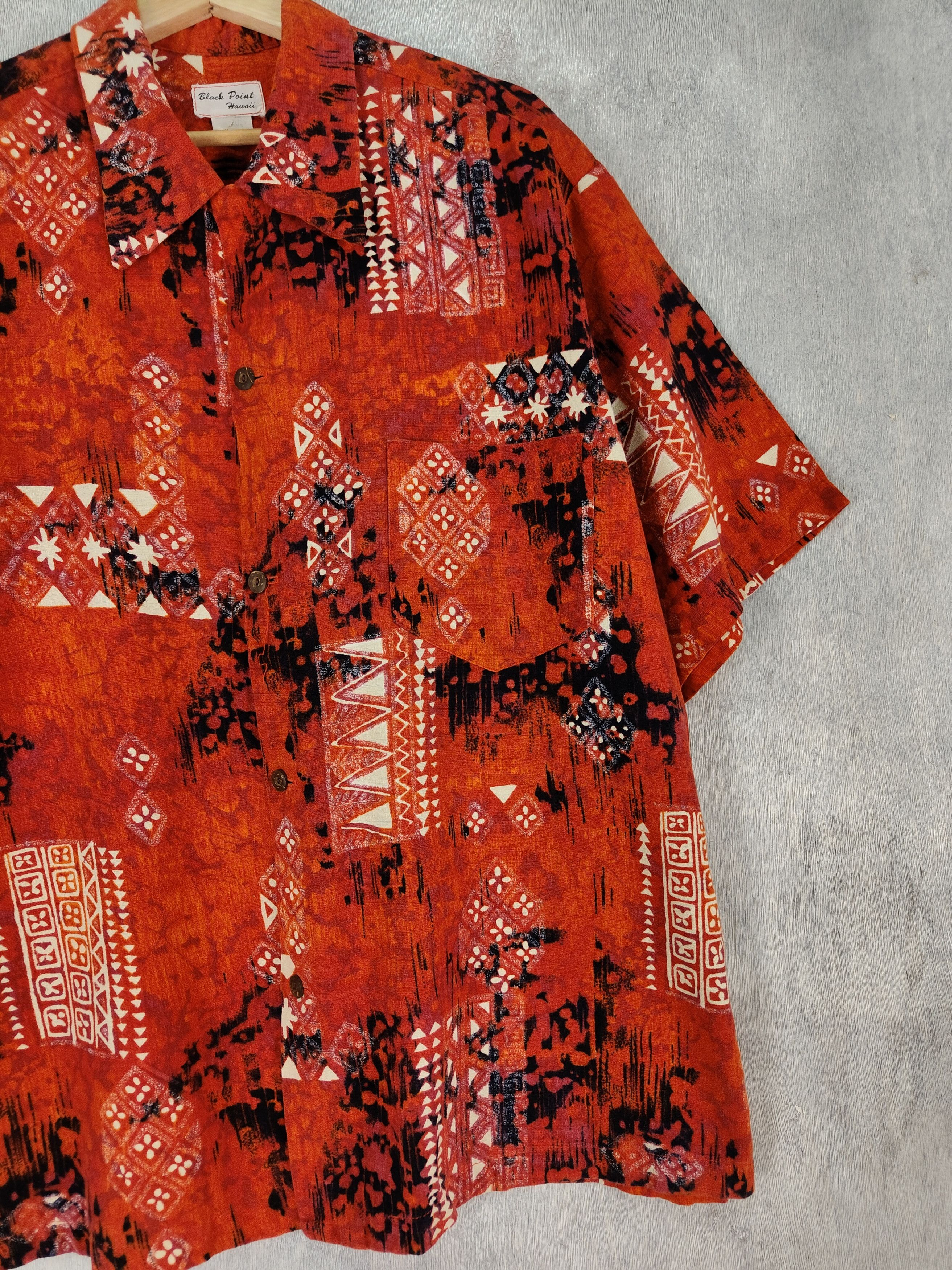Vintage Vintage Hawaiian Native Art Button Shirt Size US XL / EU 56 / 4 - 3 Thumbnail