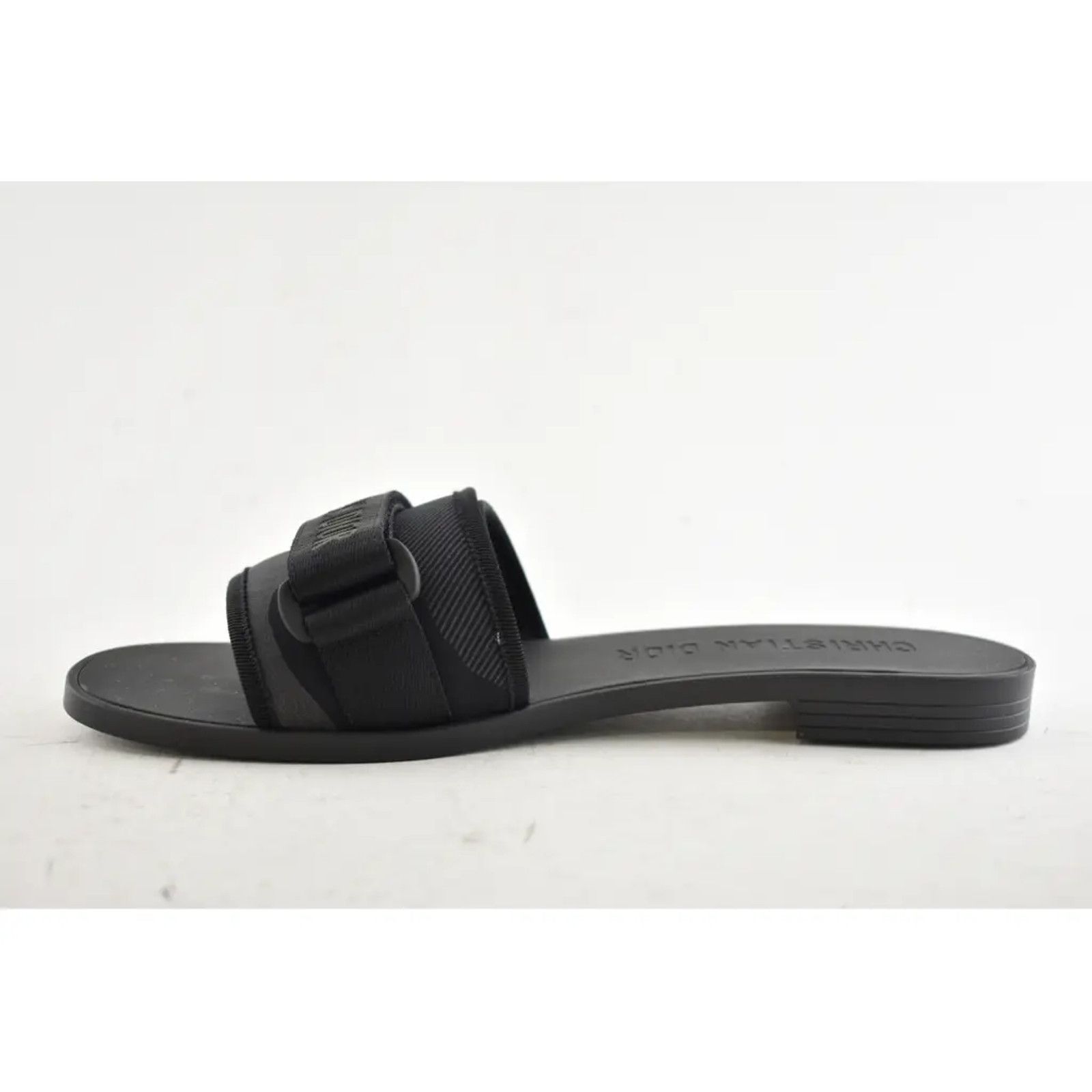 Dio(r)evolution Dway Rubber Logo Slide Mule Flat Sandal 42
