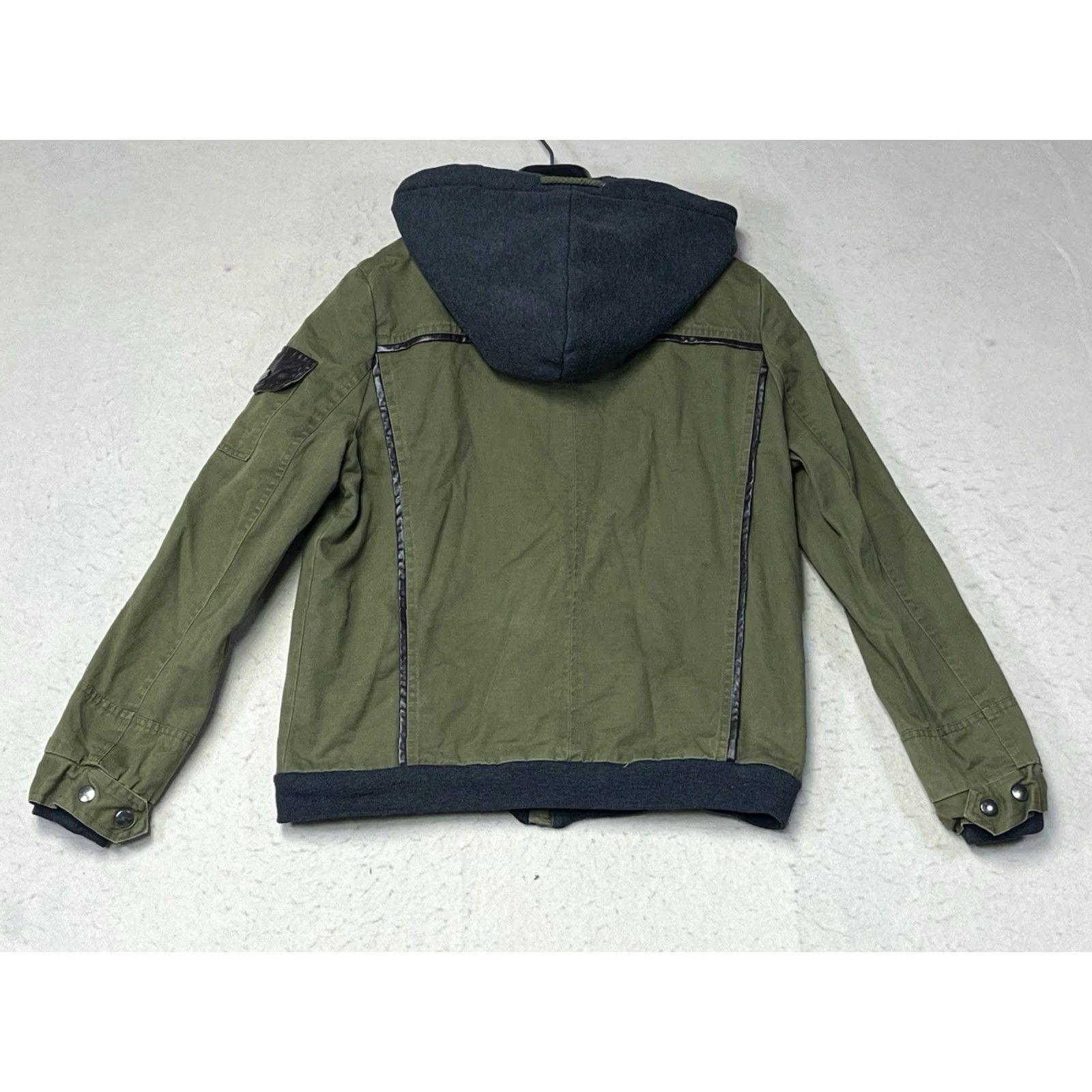 Vintage Naketano Green Jacket Womens M Full Zip Fleece Lined Hooded Size M / US 6-8 / IT 42-44 - 2 Thumbnail