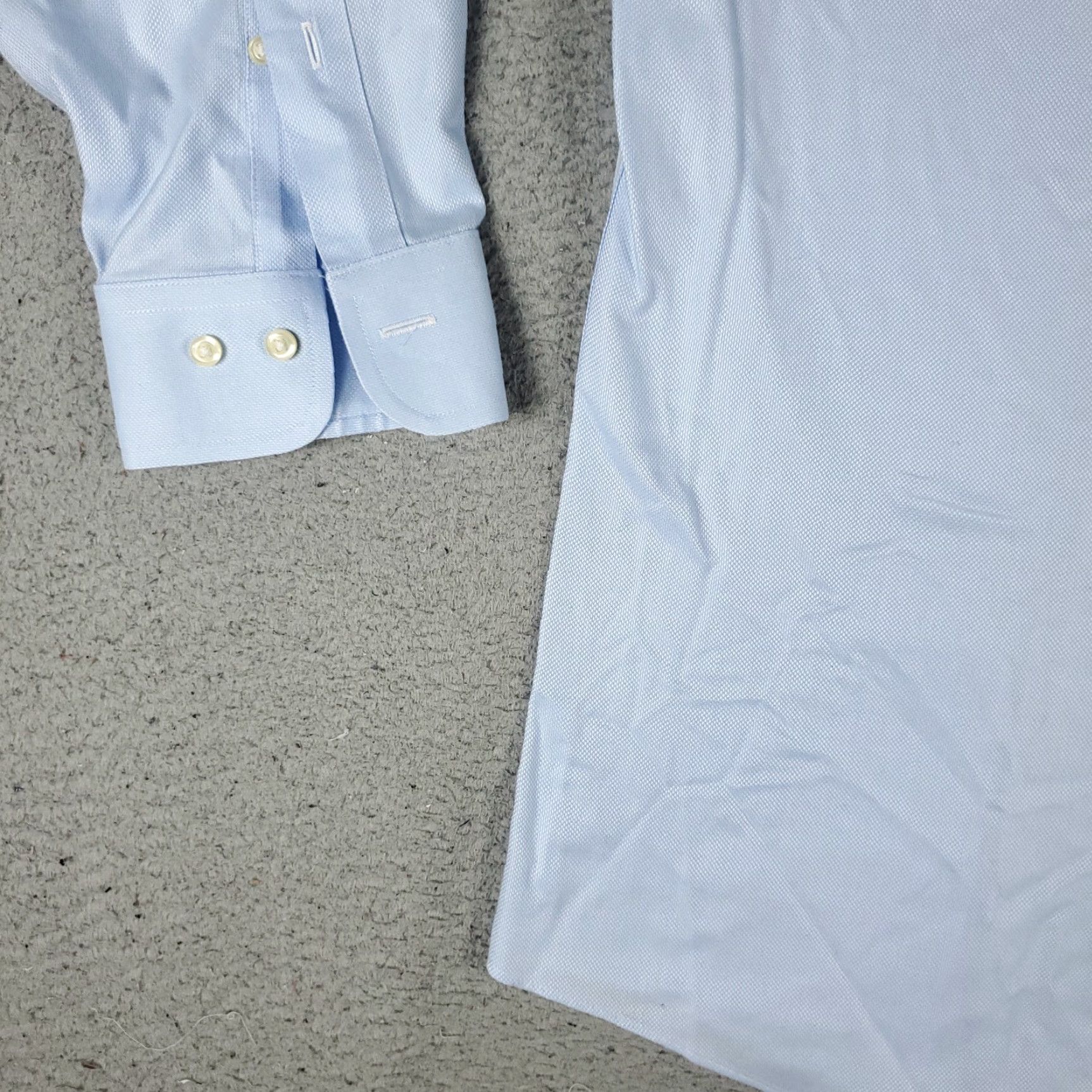Brooks Brothers VINTAGE Brooks Brothers Dress Shirt Men 17 Blue Long Sleeve Business Casual Formal Workwear Size 46R - 4 Thumbnail