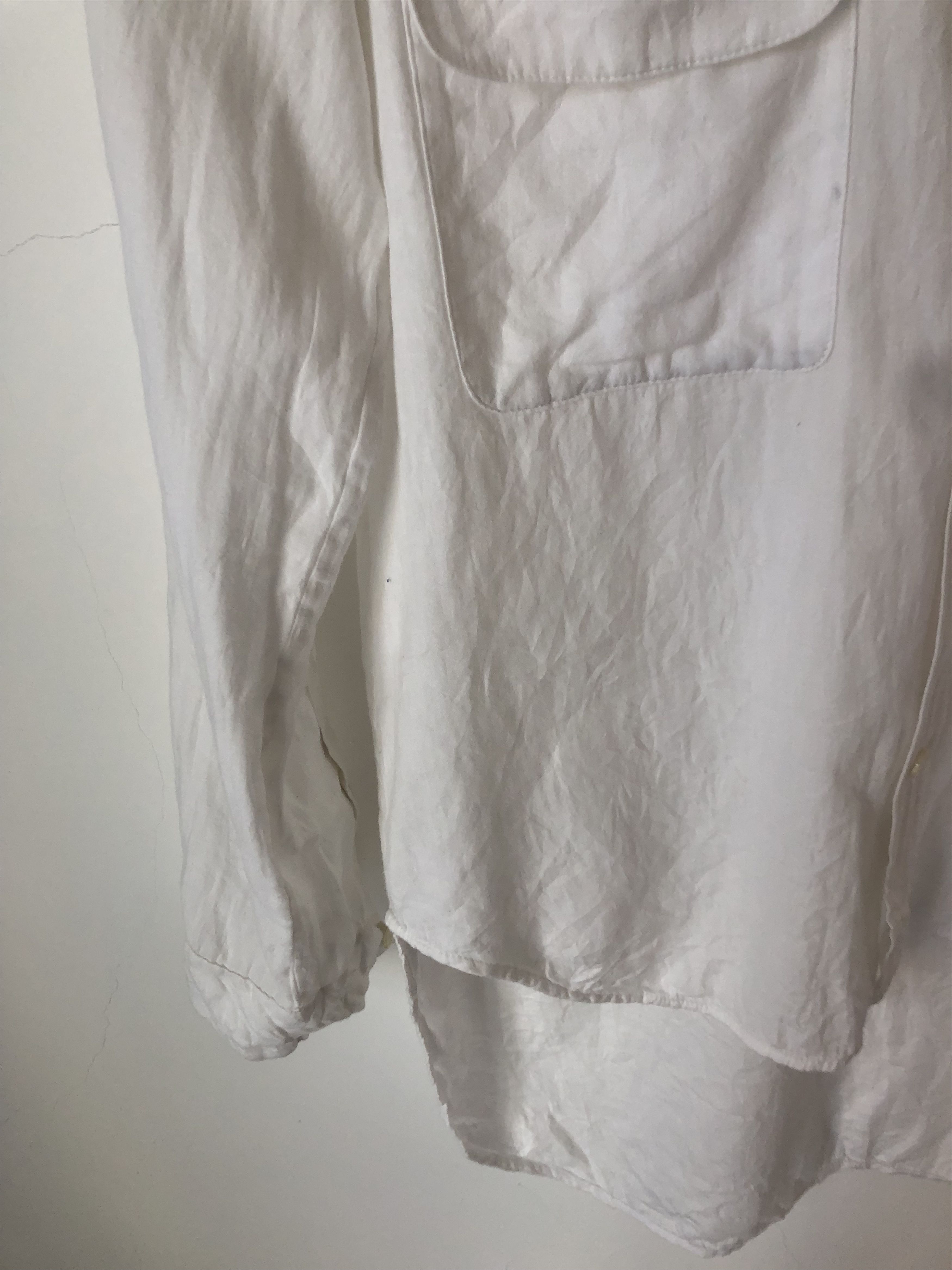 Y's linen-liked white shirt Size S / US 4 / IT 40 - 3 Thumbnail
