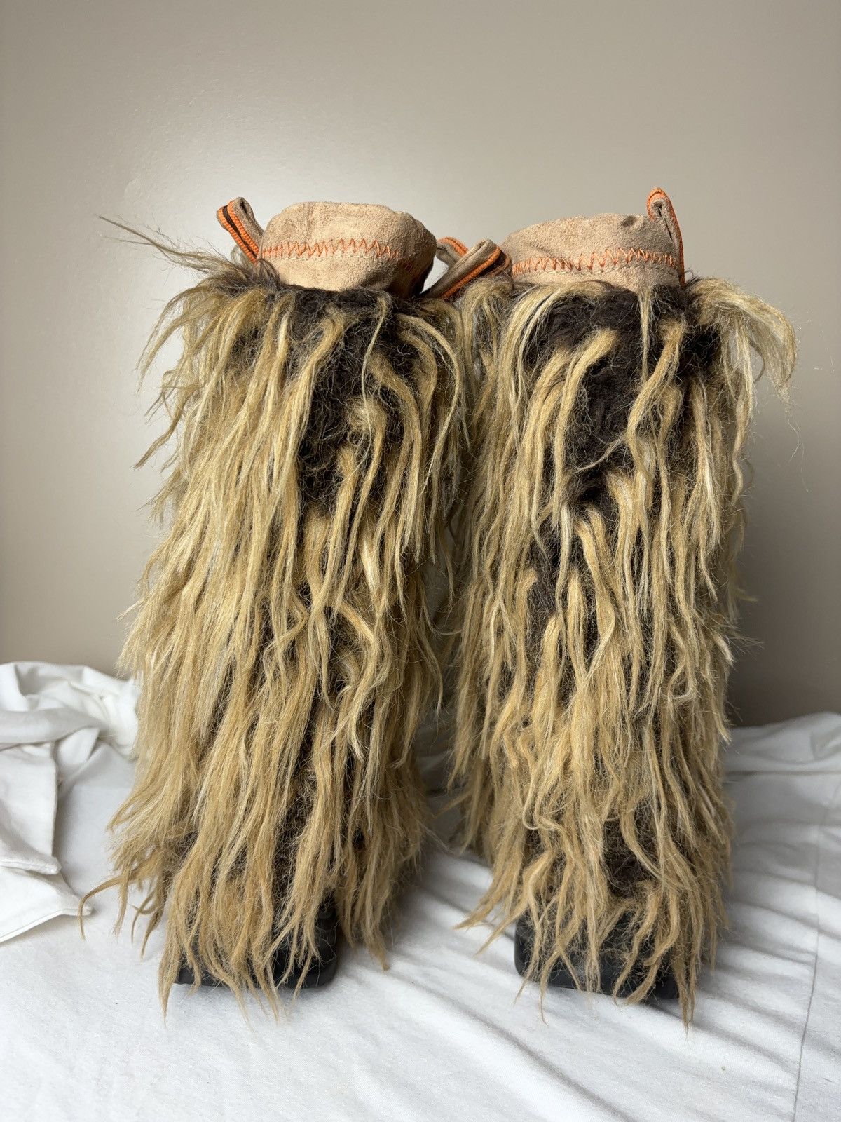 Vintage FAUX FUR VINTAGE AVANT GARDE YETI WINTER BOOTS Size US 9 / IT 39 - 5 Thumbnail