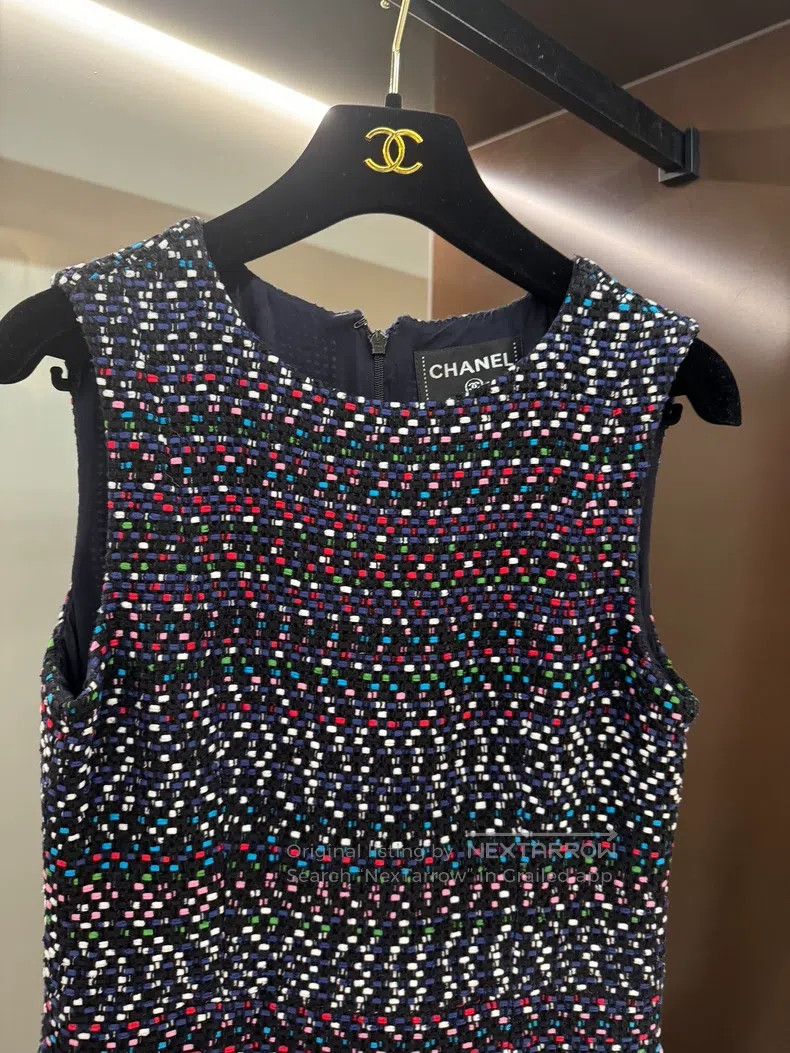 Chanel Chanel Colourful tweed pleated dress Size XS / US 0-2 / IT 36-38 - 4 Thumbnail