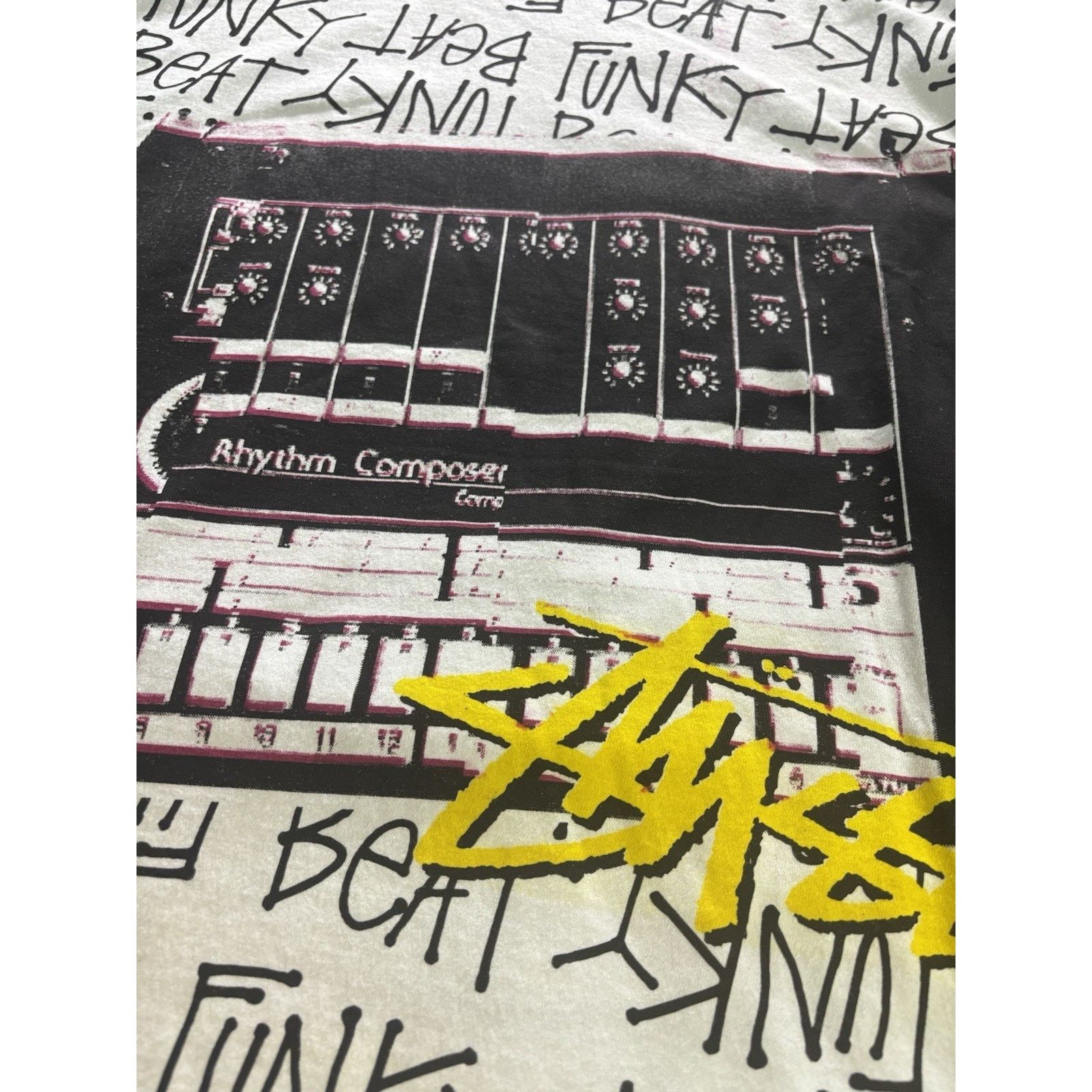 Stussy Vintage Stussy Large White AOP Funky Beat Rhythm Skate Y2K Size US L / EU 52-54 / 3 - 2 Thumbnail