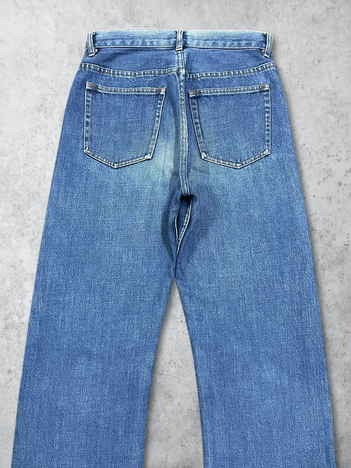 A.P.C. Vintage A.P.C Selvedge Button Fly Straight Frayed Blue Jeans Size 27" / US 4 / IT 40 - 5 Thumbnail