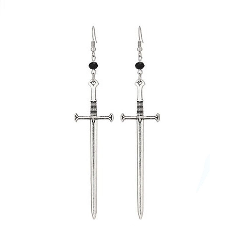 Jewelry Sword Future Earrings One Pairs Chrome Jewelry Size ONE SIZE - 1 Thumbnail