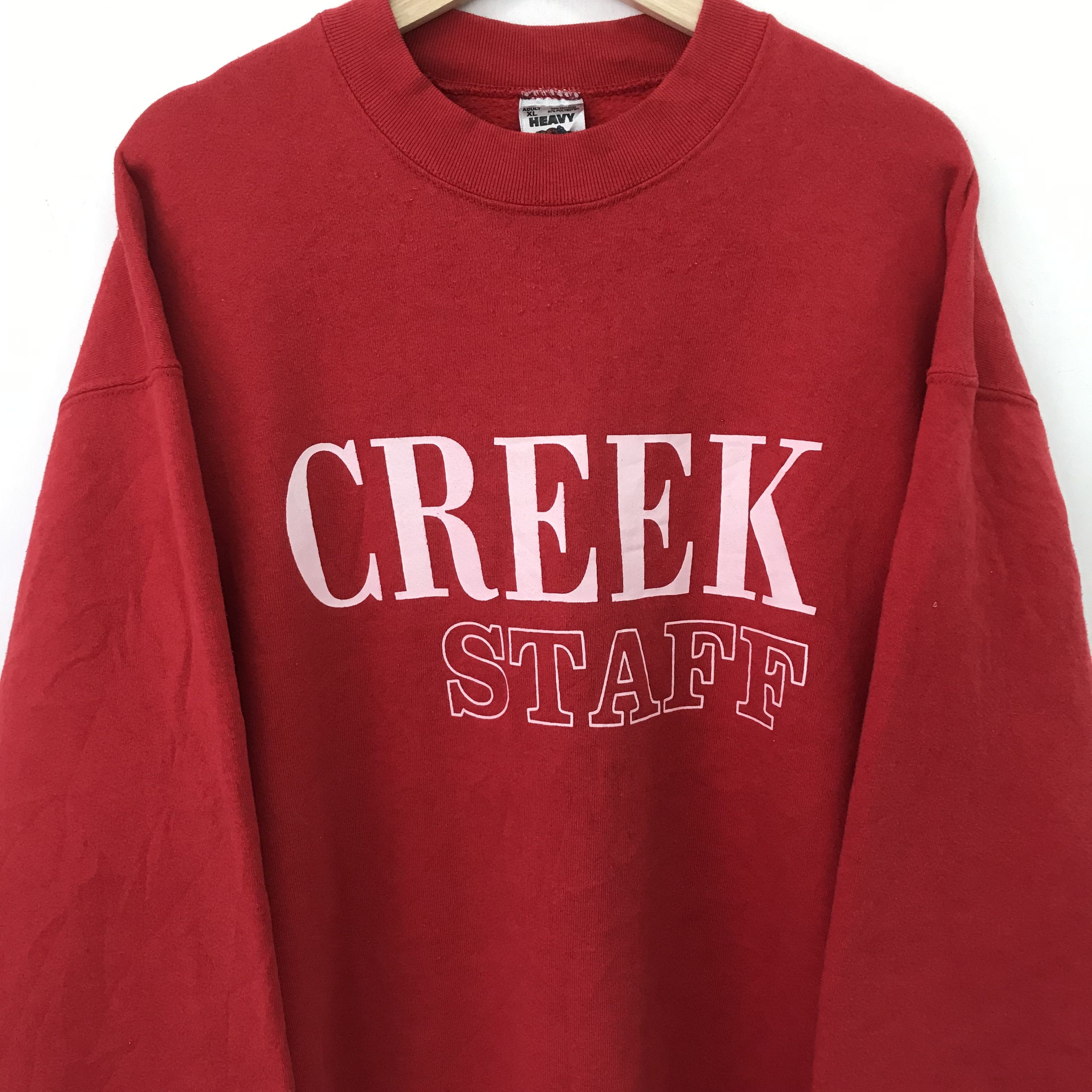 Vintage Vintage 90's Creek Staff Red Sweatshirt - 600 Size US XXL / EU 58 / 5 - 3 Thumbnail