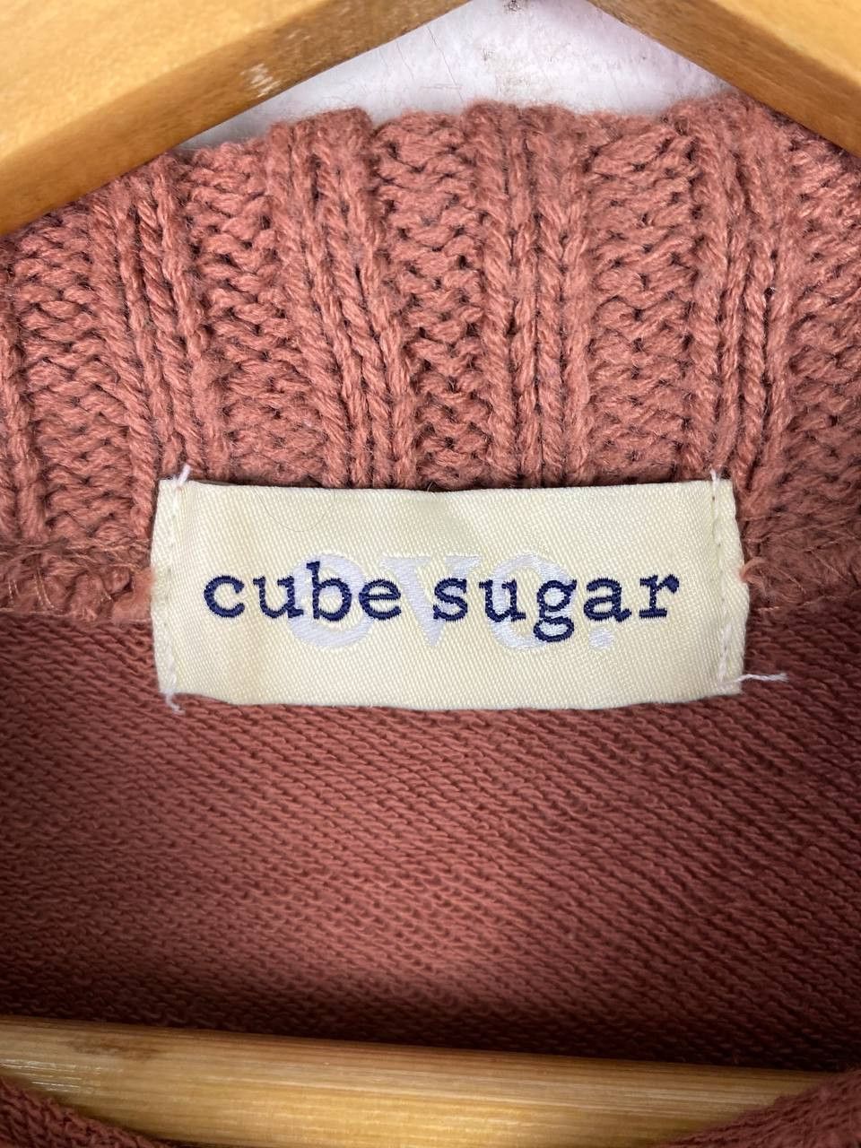 Japanese Brand cube sugar sweatshirt knitted collar and sleeves Size L / US 10 / IT 46 - 4 Thumbnail