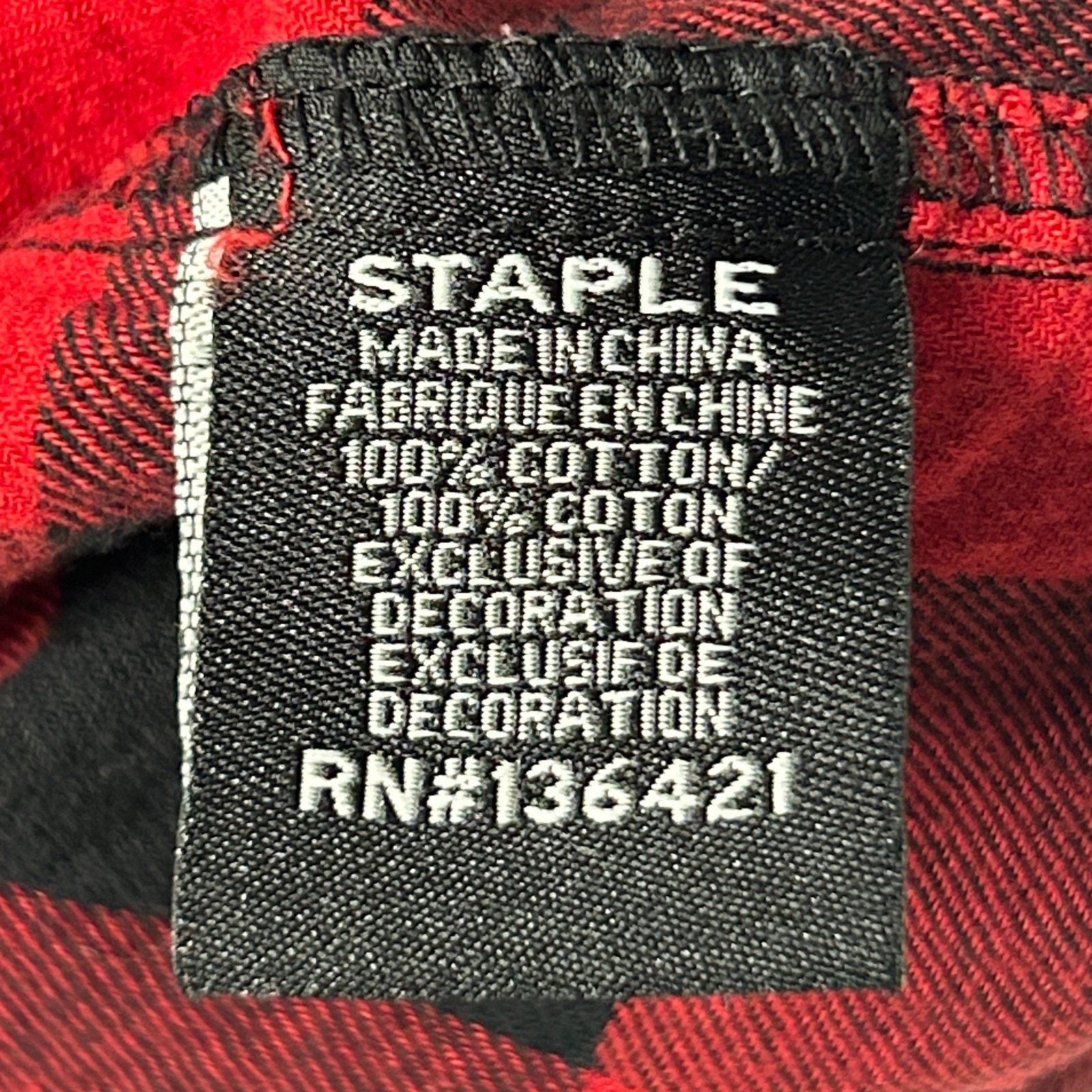 Staple Staple Pigeon x Naturel Flannel Button Front Shirt M Medium Size US M / EU 48-50 / 2 - 6 Thumbnail