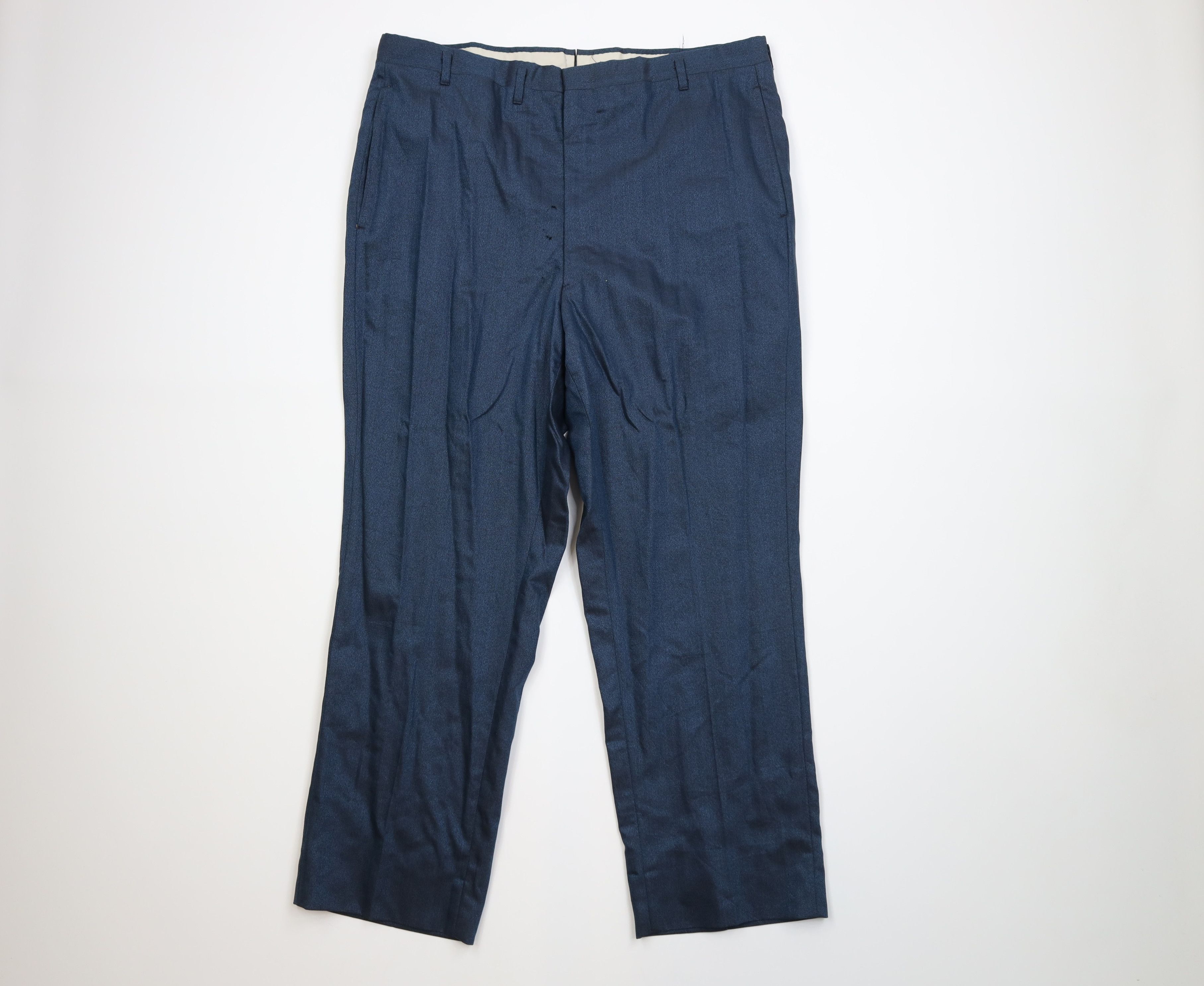 Vintage Vintage 50s 60s Rockabilly Wool Rayon Gabardine Chino Pants Size US 38 / EU 54 - 1 Thumbnail