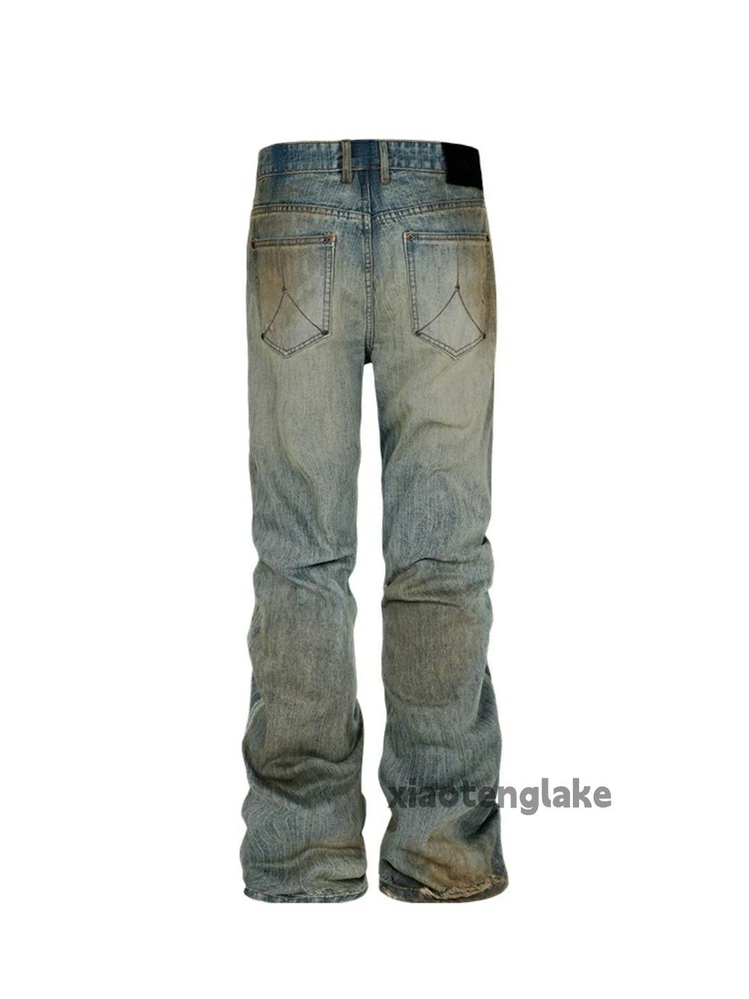 Jean × Vintage dirty mud washed faded bootcut stain punk grunge jeans Size US 32 / EU 48 - 9 Thumbnail
