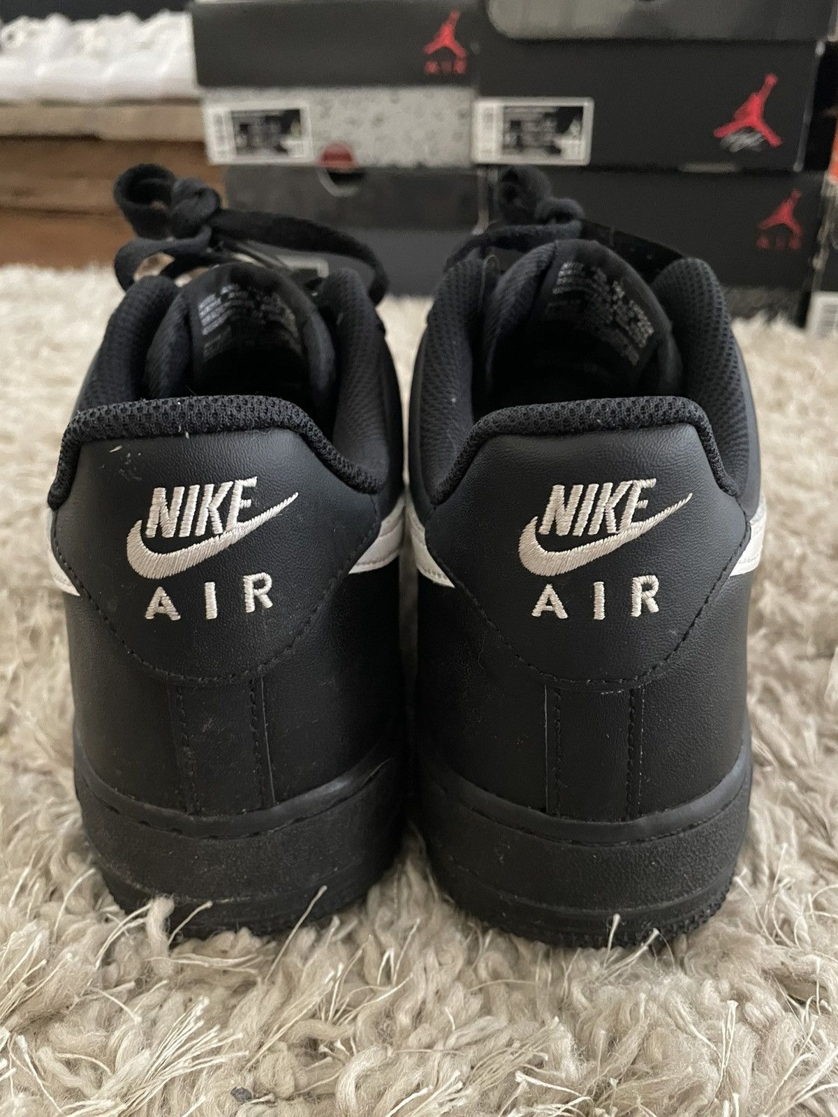 Nike Nike Air Force 1 Black White Size US 8 / EU 41 - 6 Thumbnail